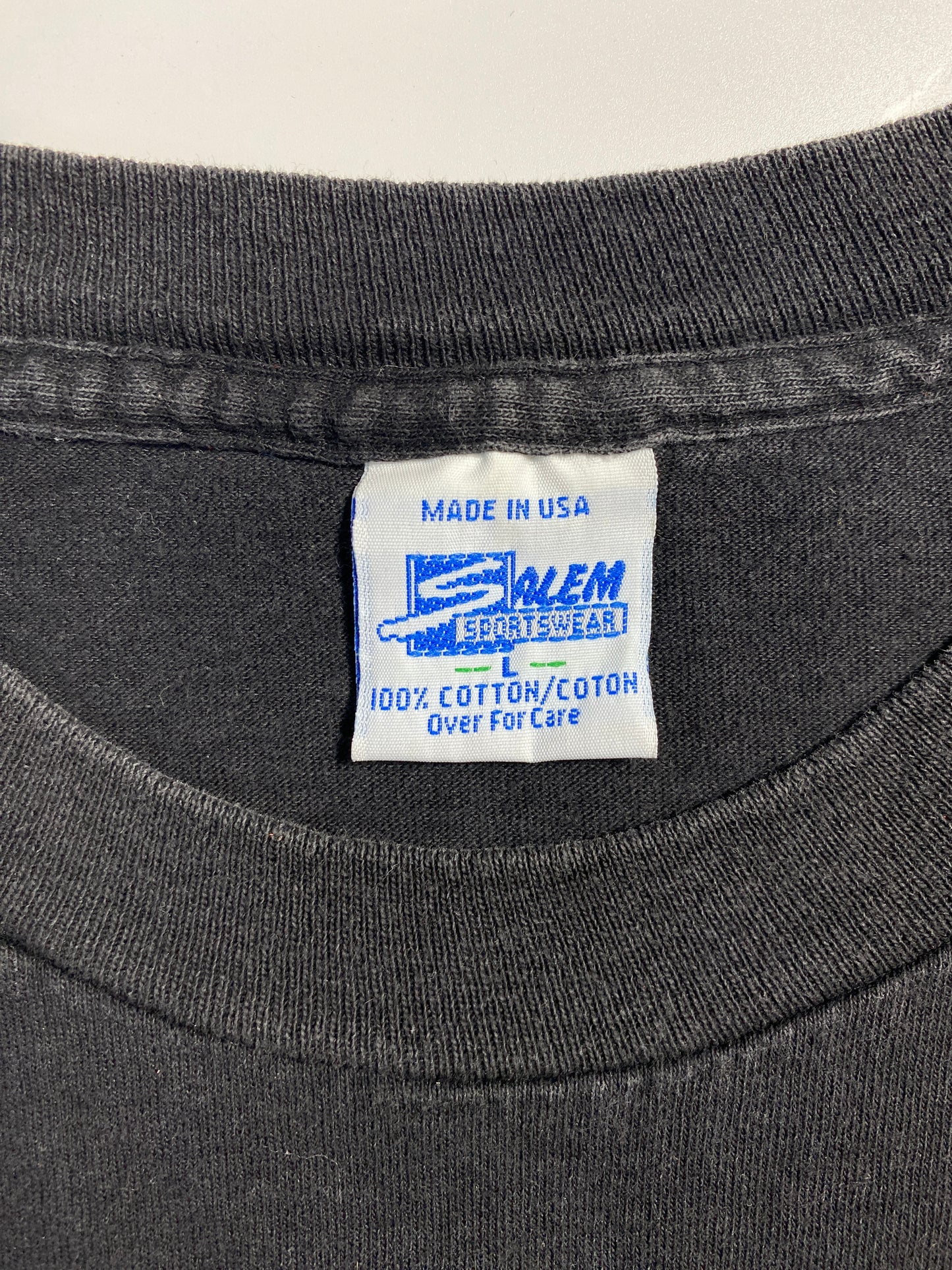 1994 SALEM X WISCONSIN Made in USA Size L Vintage College T-shirt / F8308T
