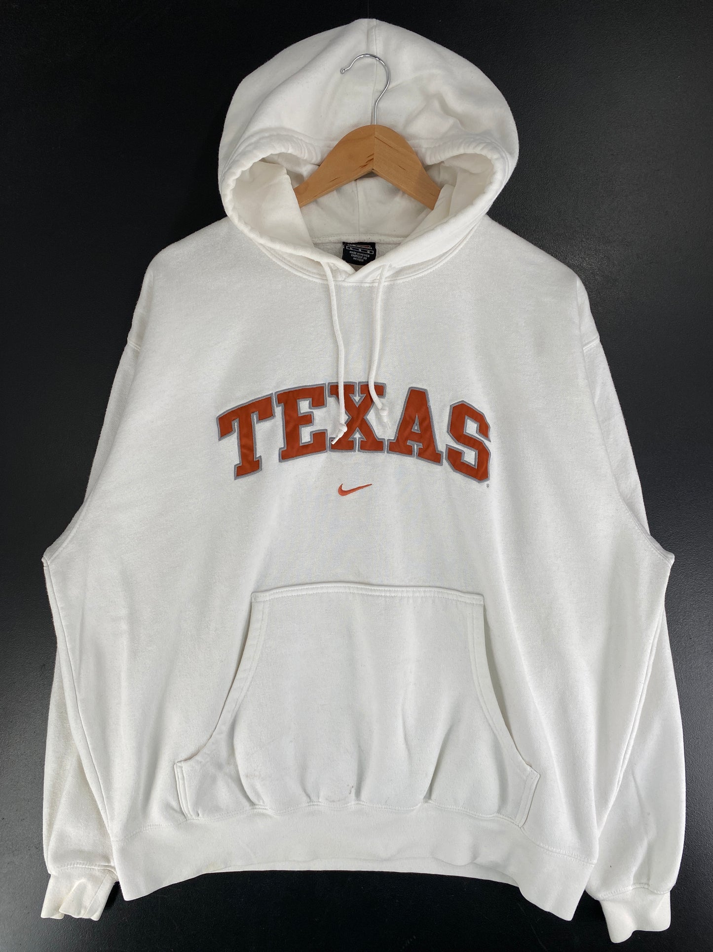00' NIKE x TEXAS Size L Vintage College Hoodie Sweat-Shirt / F6781S