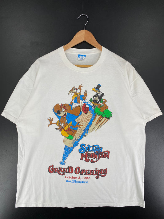 1992 DISNEY SPLASH MOUNTAIN Made in USA Size XXL Vintage T-Shirt / F1734T