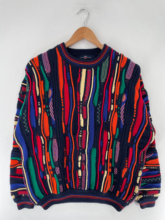 Vintage 3D COOGI-STYLE Size L Cotton Knit Sweater / F2877K