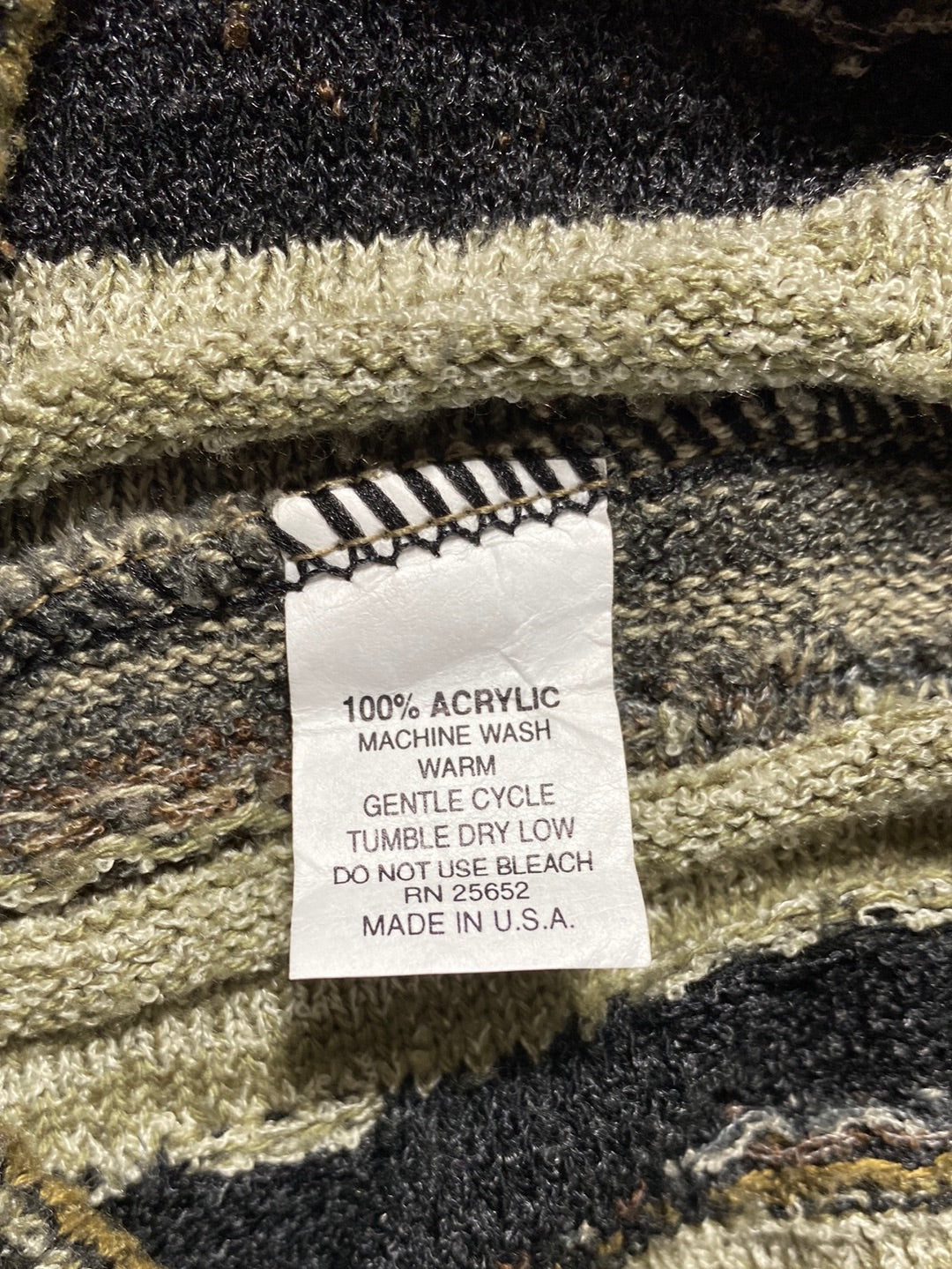 90's 3D COOGI-STYLE Made in USA Size XL Cotton Knit Sweater / F3419K