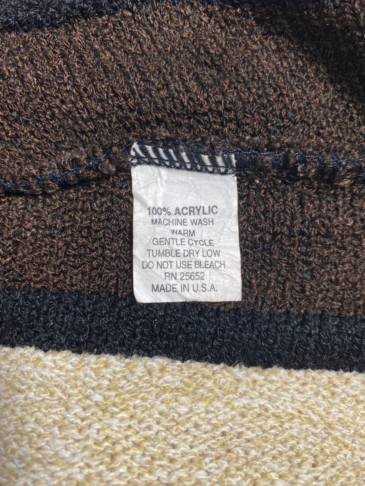 .Vintage PROTEGE Made in USA Size L Acrylic 3D Knit Sweater / F8436K