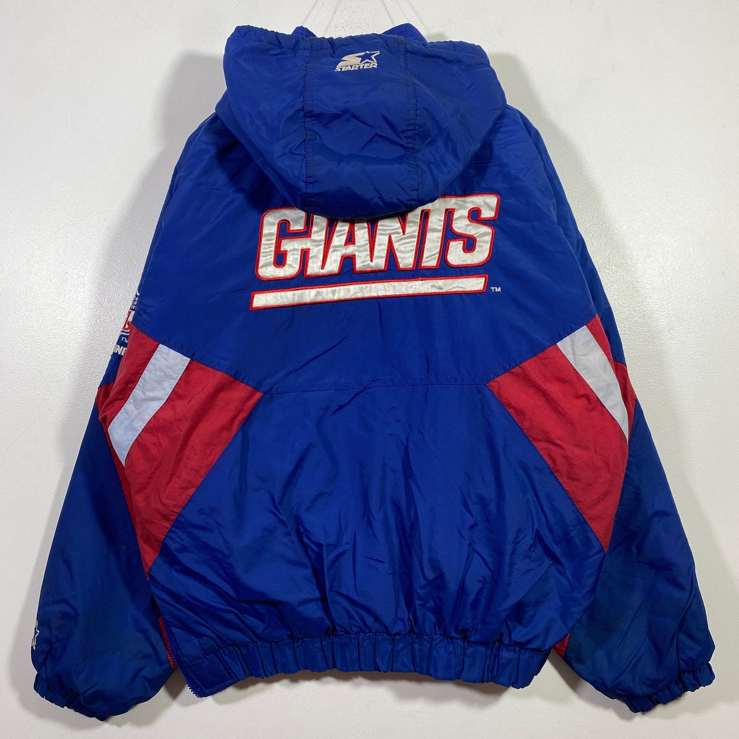 (M) 90's STARTER X GIANTS Vintage NFL Padded Nylon Jacket / A0788N