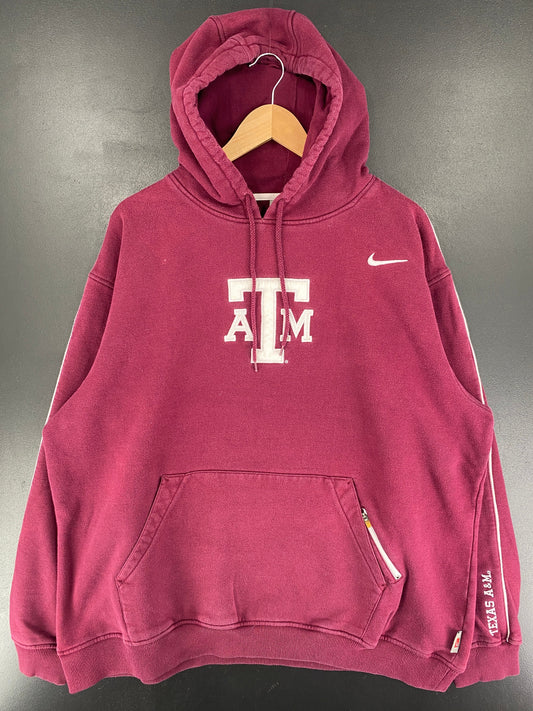00' NIKE x TEXAS A&M Size XL Vintage College Hoodie Sweat Shirt / G500S
