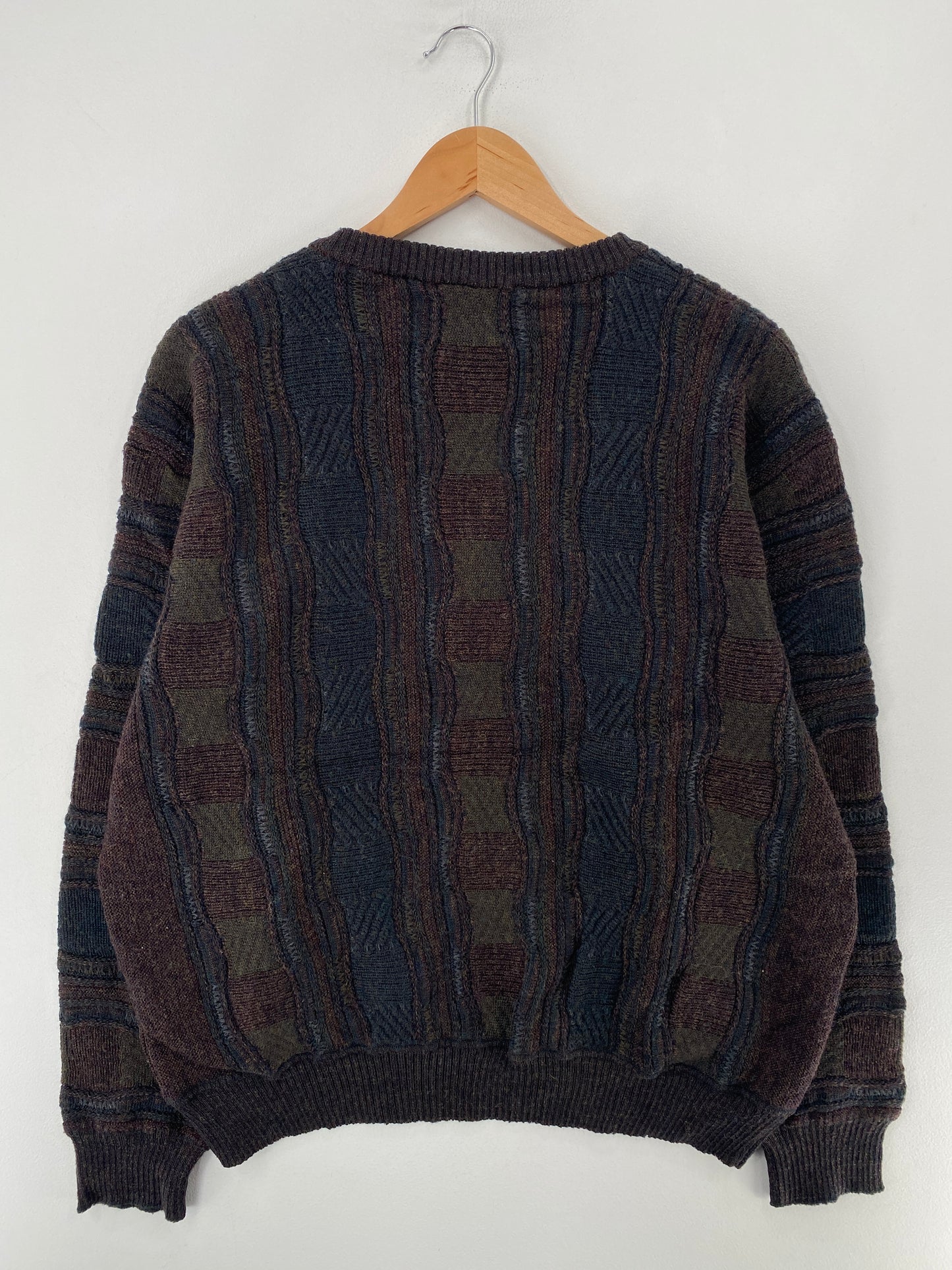 Vintage COOGI Style Size XL Wool 3D Knit Sweater / F8438K