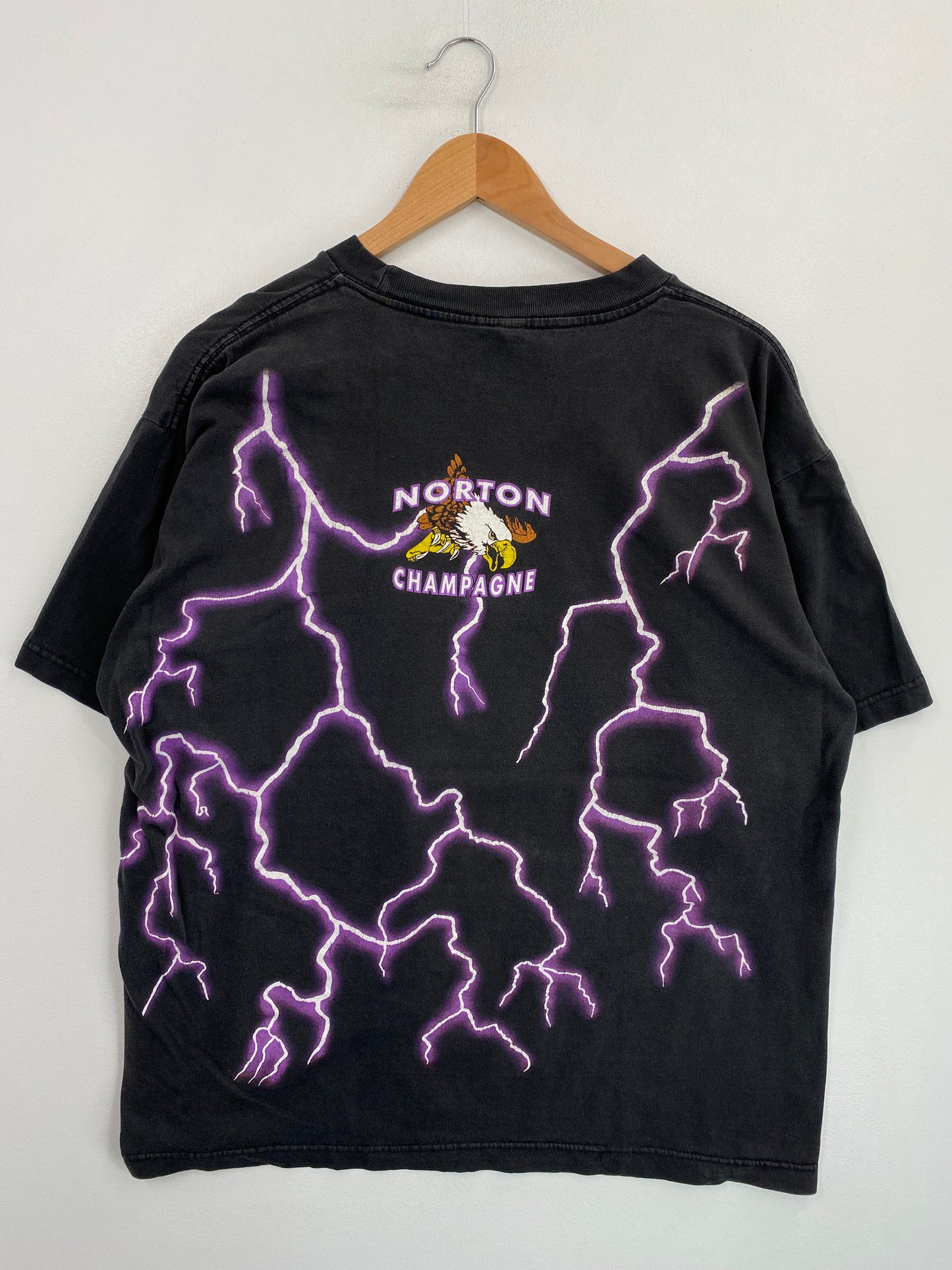 Vintage LIGHTNING EAGLE NORTON CHAMPAGNE Size XL T-Shirt / G6319T