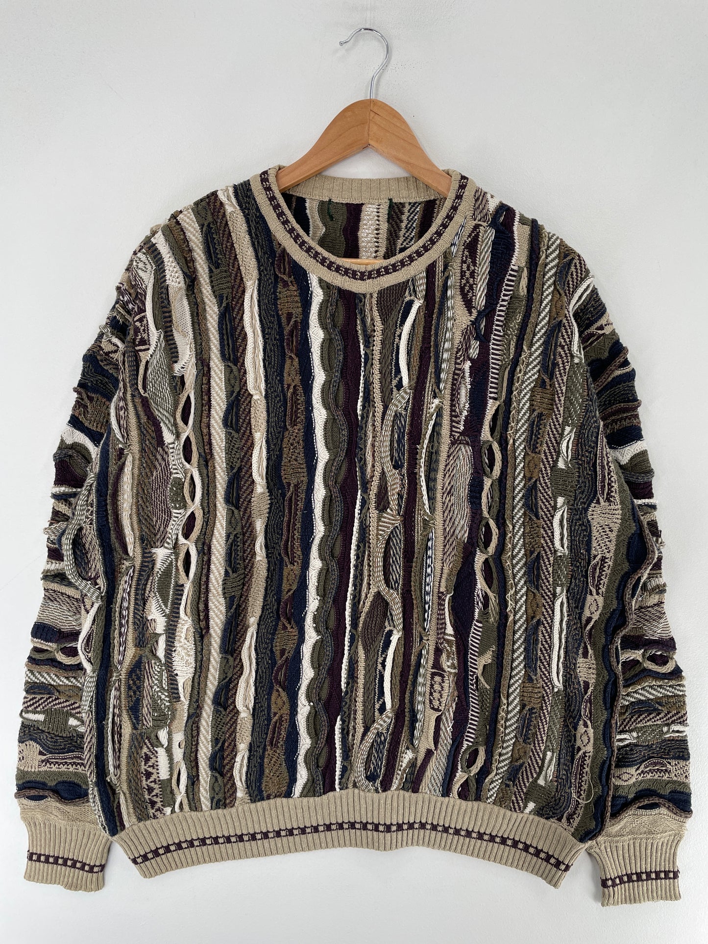 Vintage 3D COOGI-STYLE Size No Tag (Approx.XL) Knit Sweater / F2872K