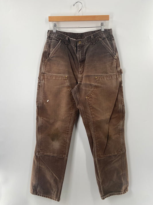 Vintage CARHARTT Size W33 x L32 Double Knee Duck Pants / F3165P