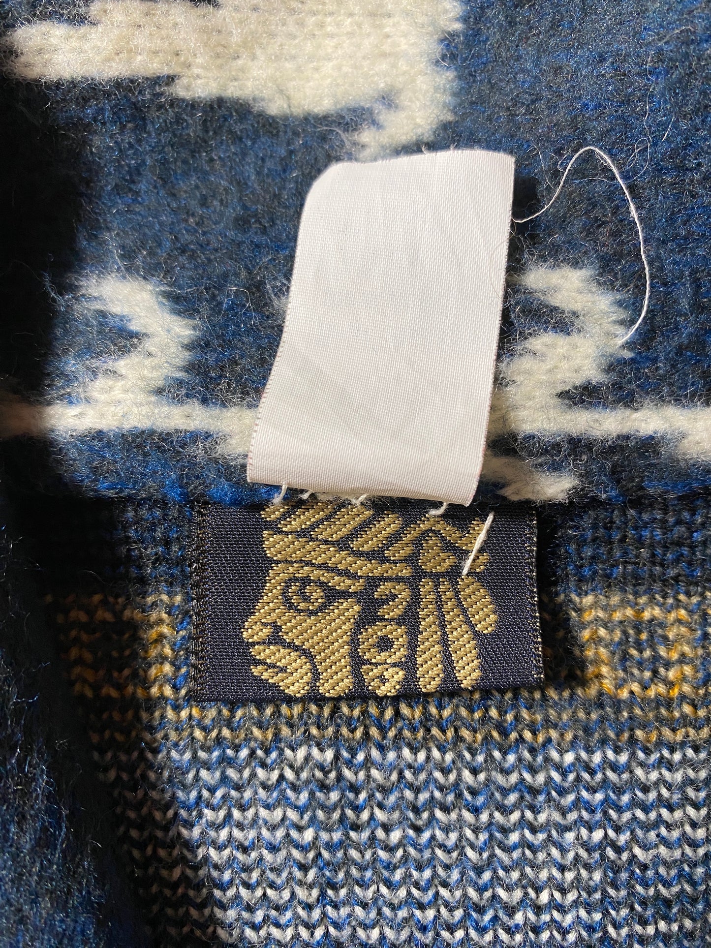 Vintage ALPACA Size Approx. M Zip-up Acrylic Knit Jacket / G4469J