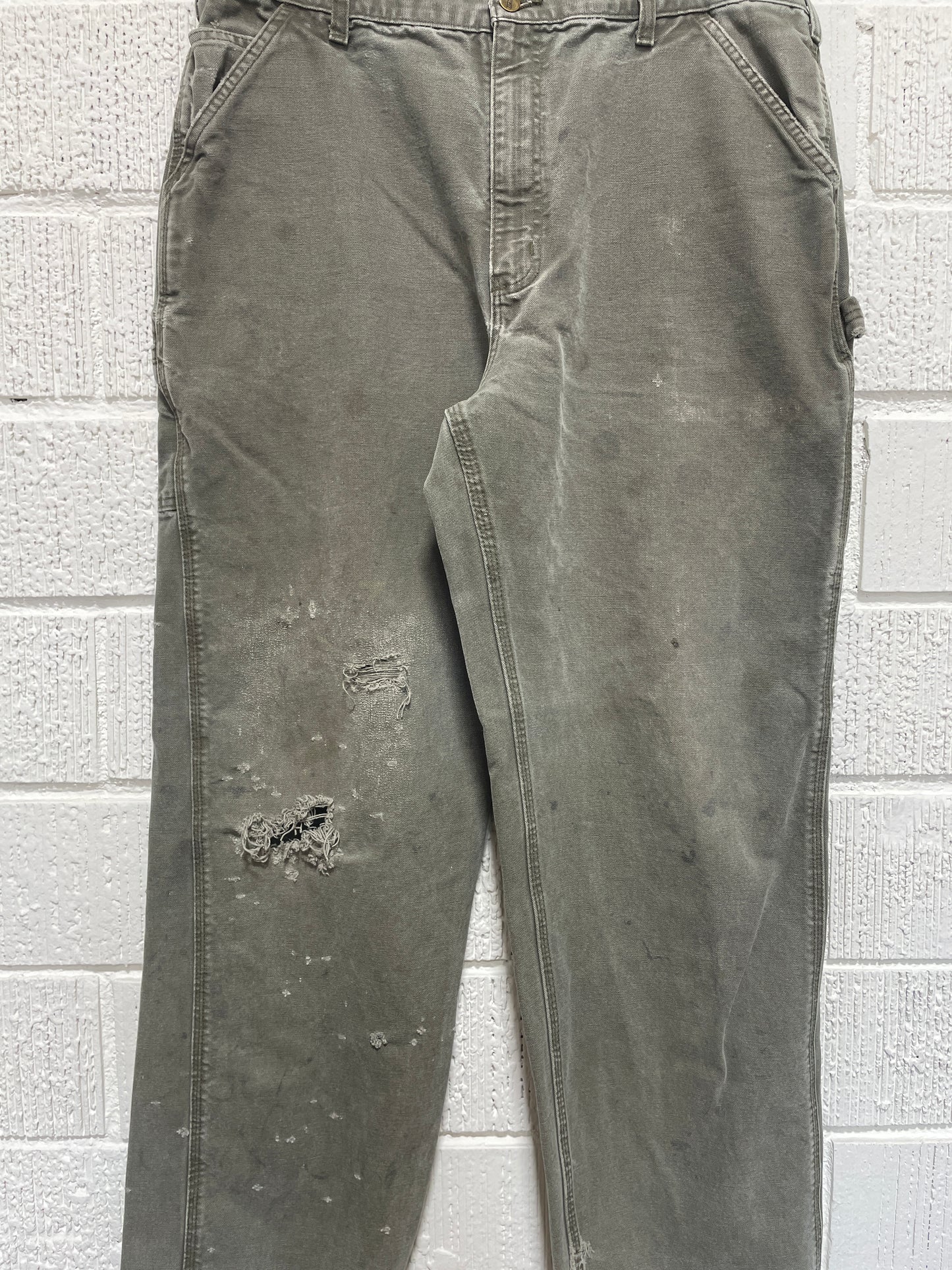 (W37xL32) Vintage CARHARTT Distressed Style Duck Pants / A1160P