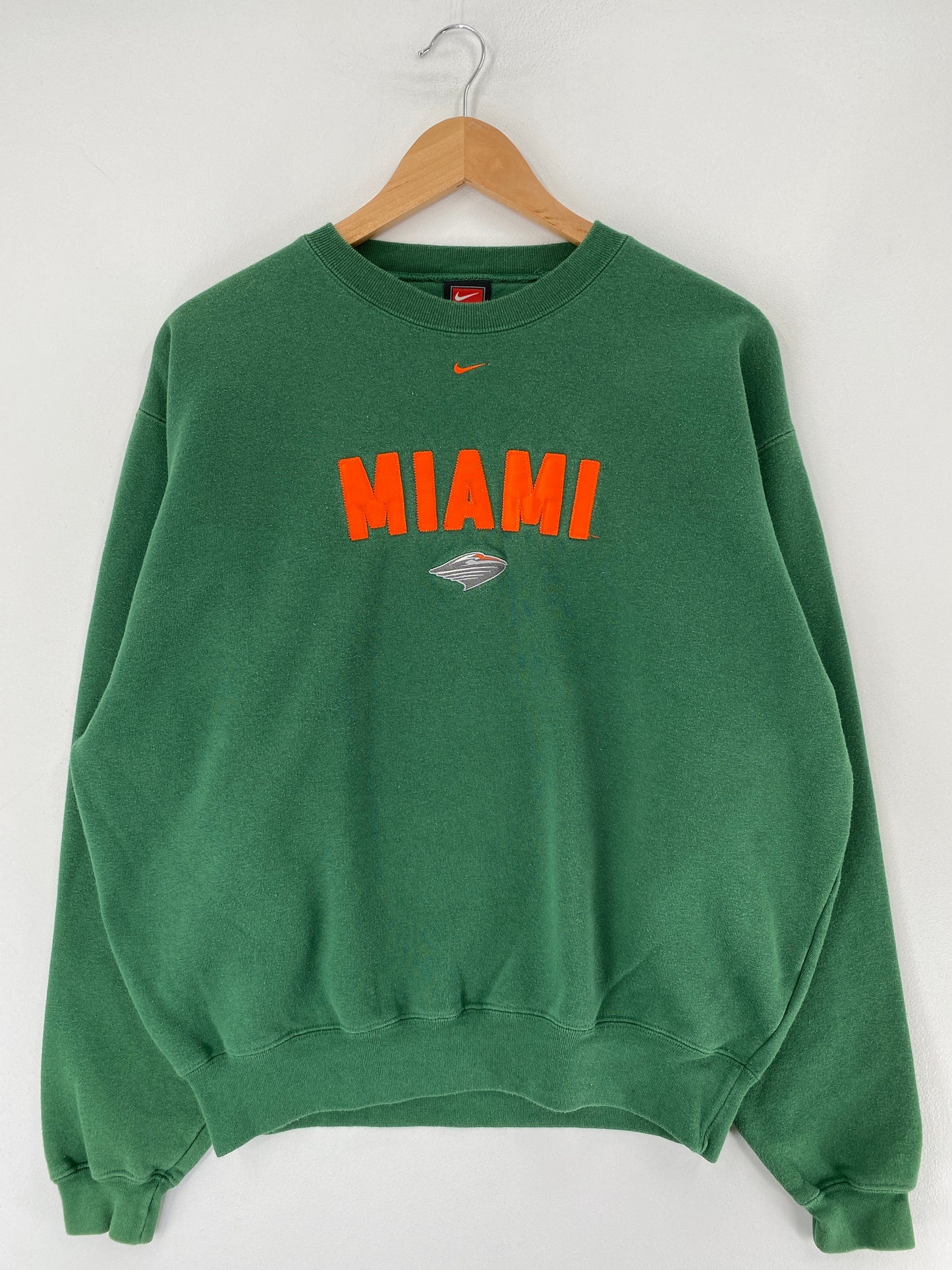 00' NIKE x MIAMI Size M Vintage College Sweat Shirt / F6783S