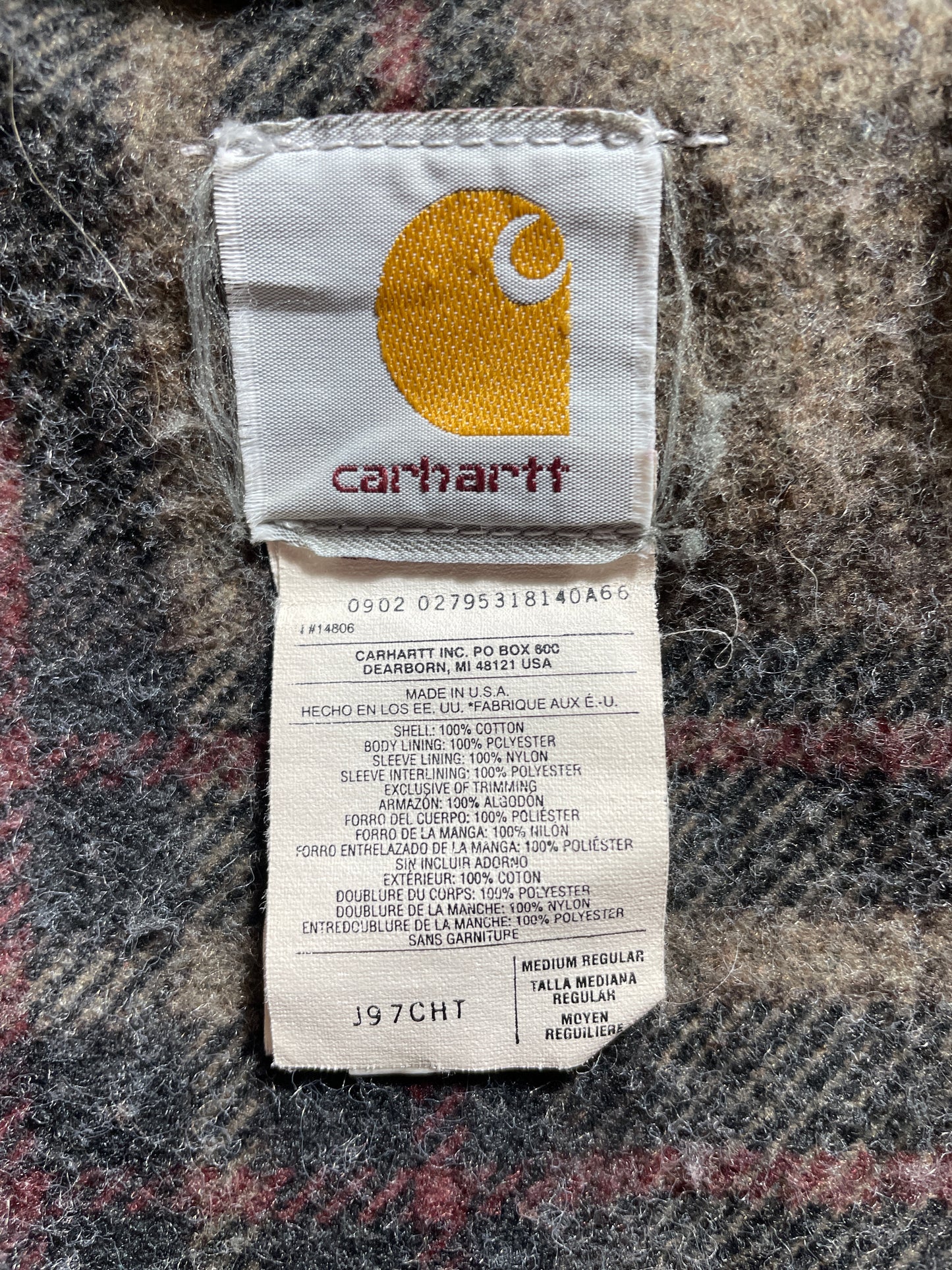 90's CARHARTT Made in USA Size M Duck Jacket / F2616J