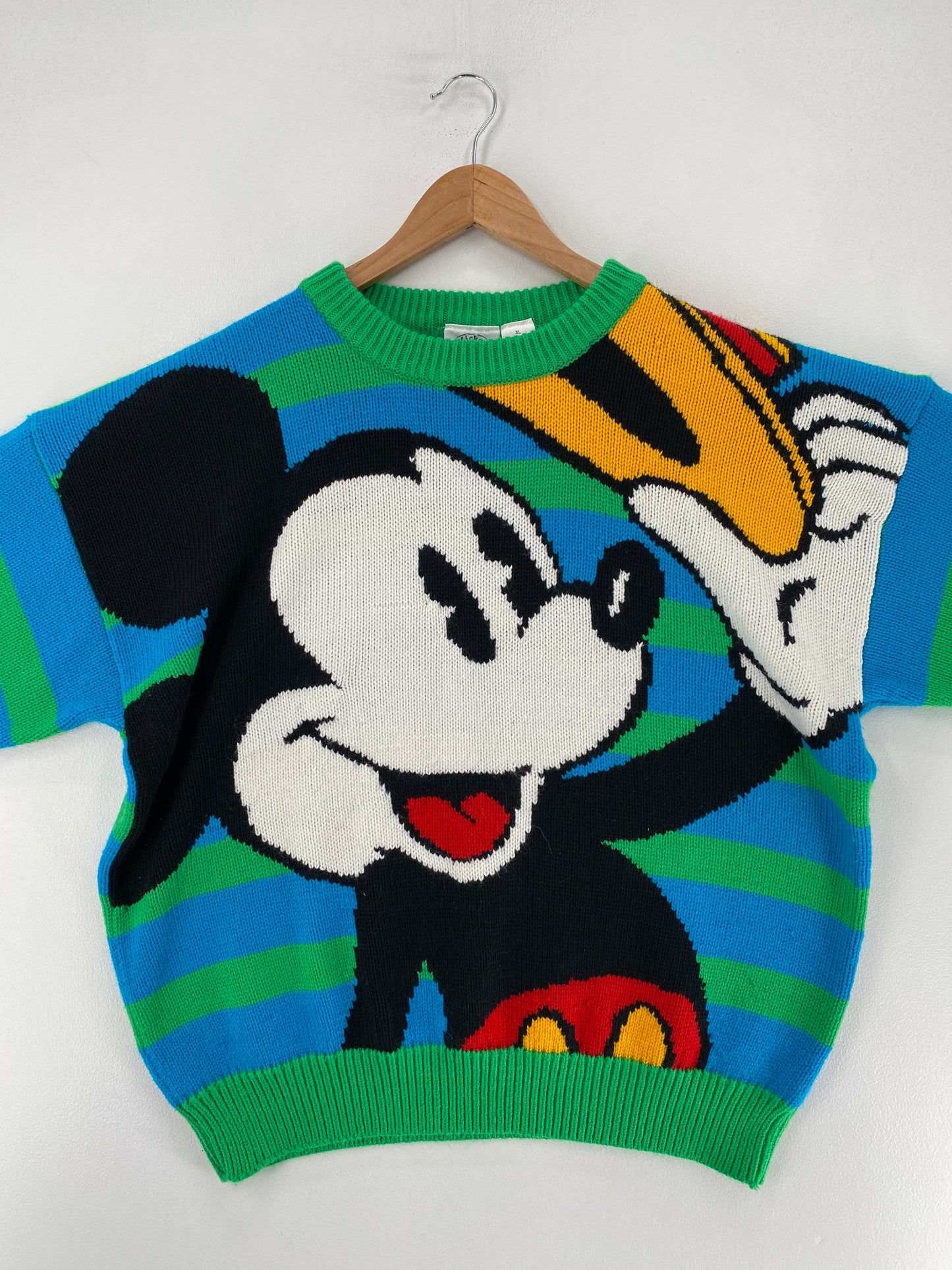 .90's DISNEY MICKEY Size XL Vintage Acrylic Knitwear / F6080K