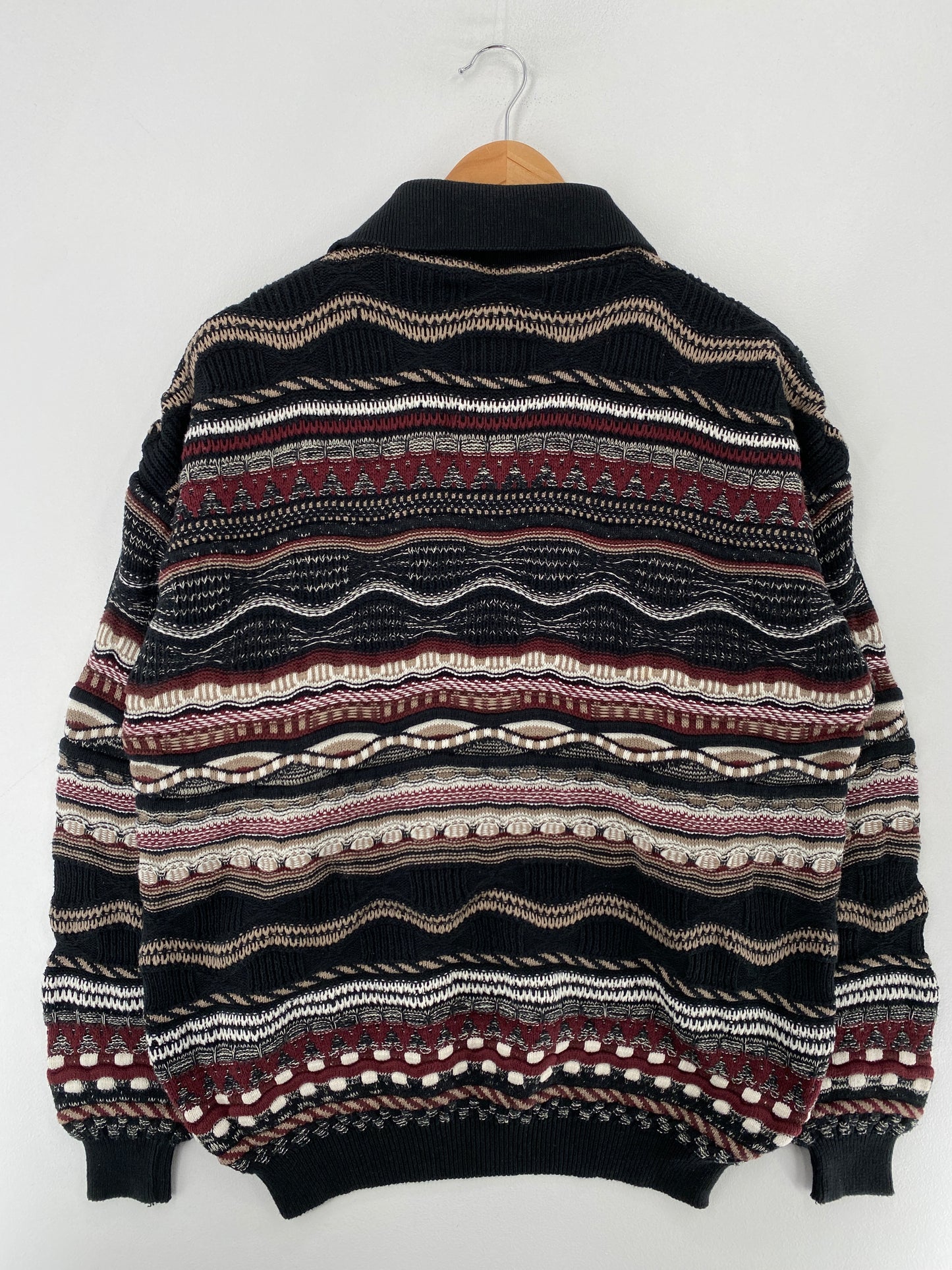 .Vintage COOGI-Style Size L Cotton 3D Knit Sweater / F8830K