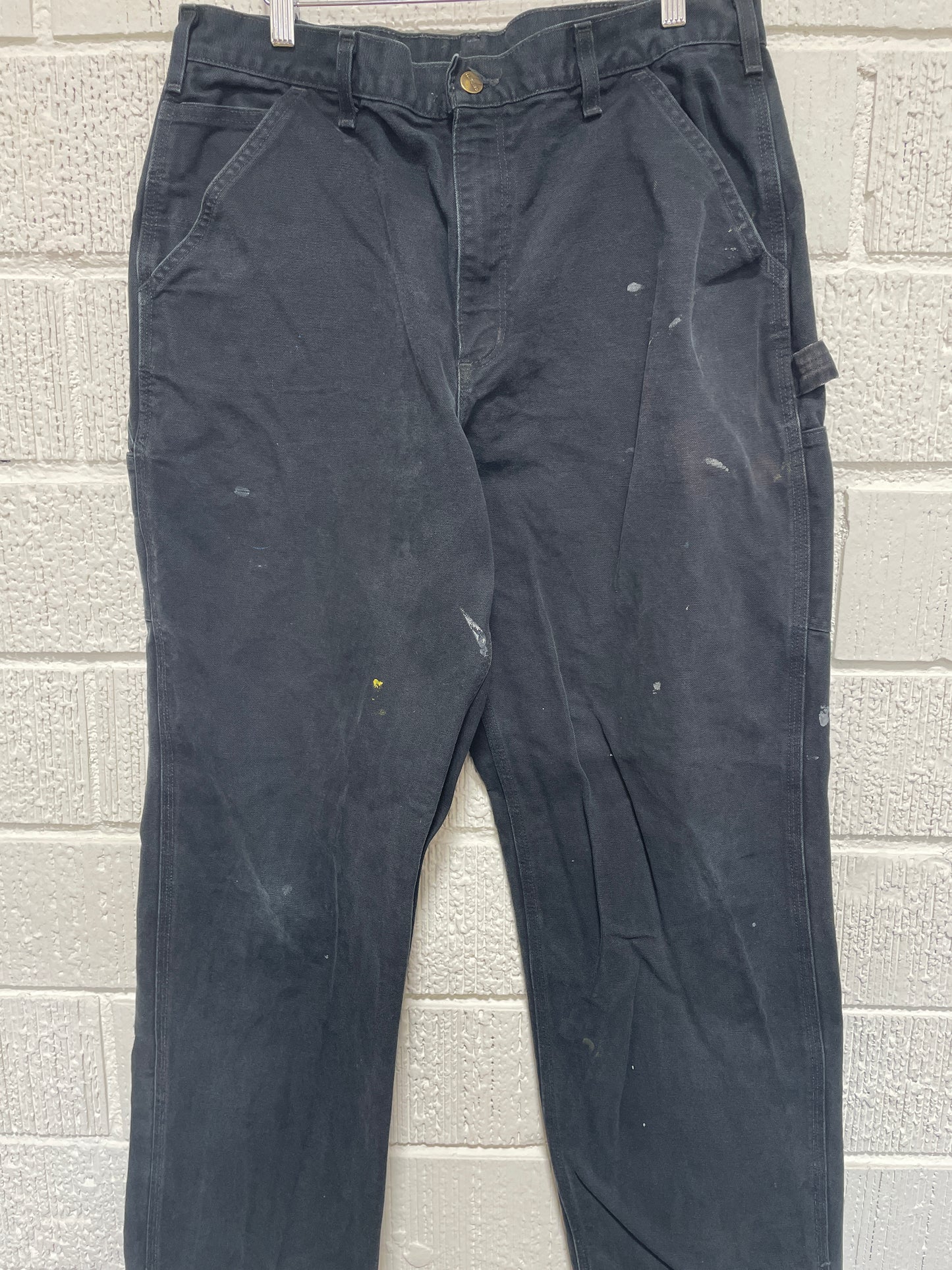 (W34xL30) Vintage CARHARTT Distressed Style Duck Pants / A1159P