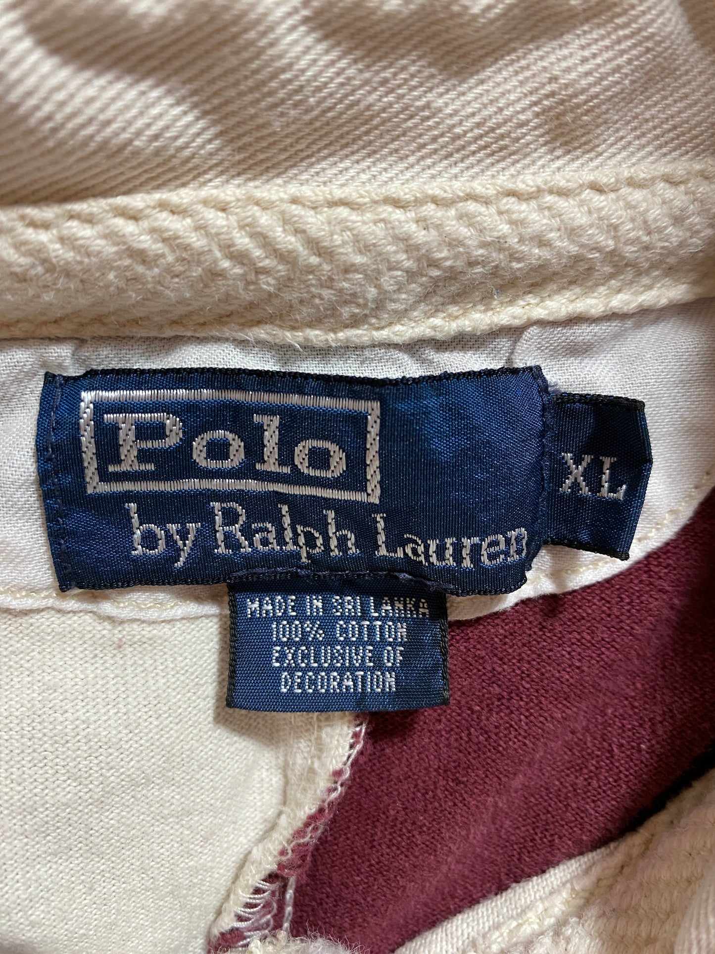 90’s POLO RALPH LAUREN Size XL Vintage Rugby-Shirt / G1672R