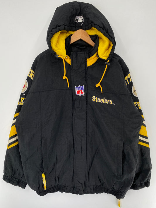 90’s STARTER x PITTSBURGH STEELERS Size L Vintage Padded Nylon Jacket / F5027N