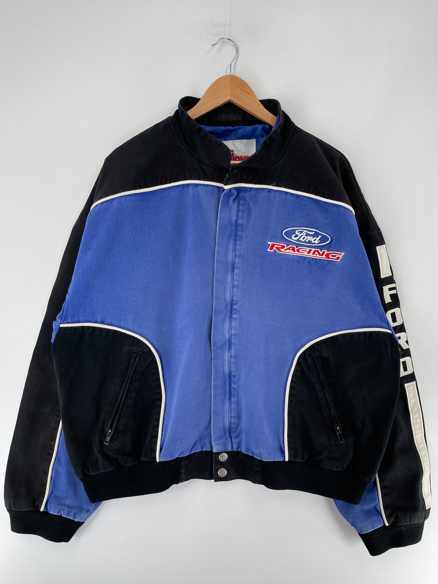 .Vintage NASCAR FORD Size No Tag Approx. XXL Racing Jacket / F2646J