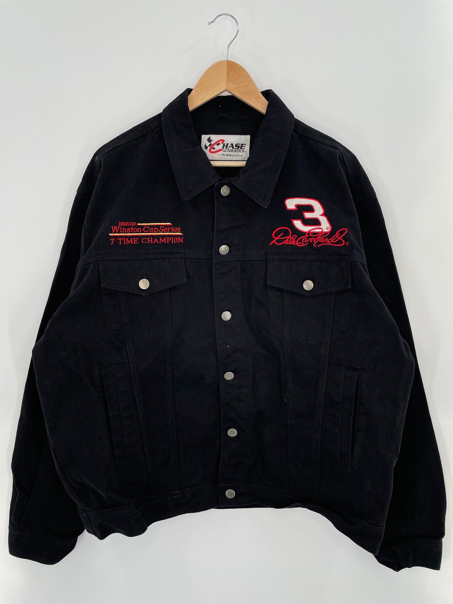 Vintage NASCAR WINSTON CUP x DALE EARNHARDT Size XXL Racing Denim Jacket / F4816J