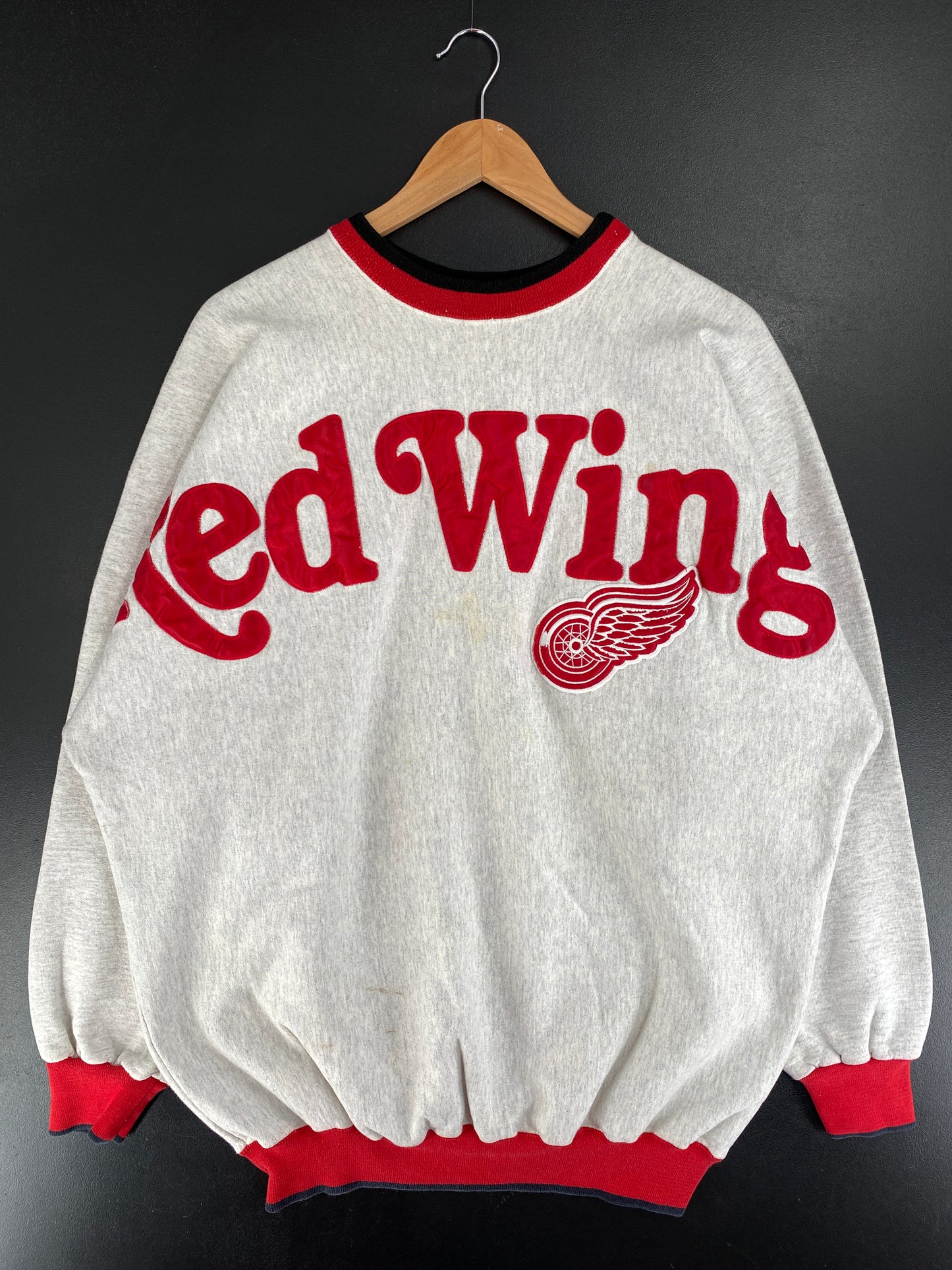 90's DETROIT RED WINGS Made in USA Size XL Vintage NHL Sweat-Shirt / F9198S
