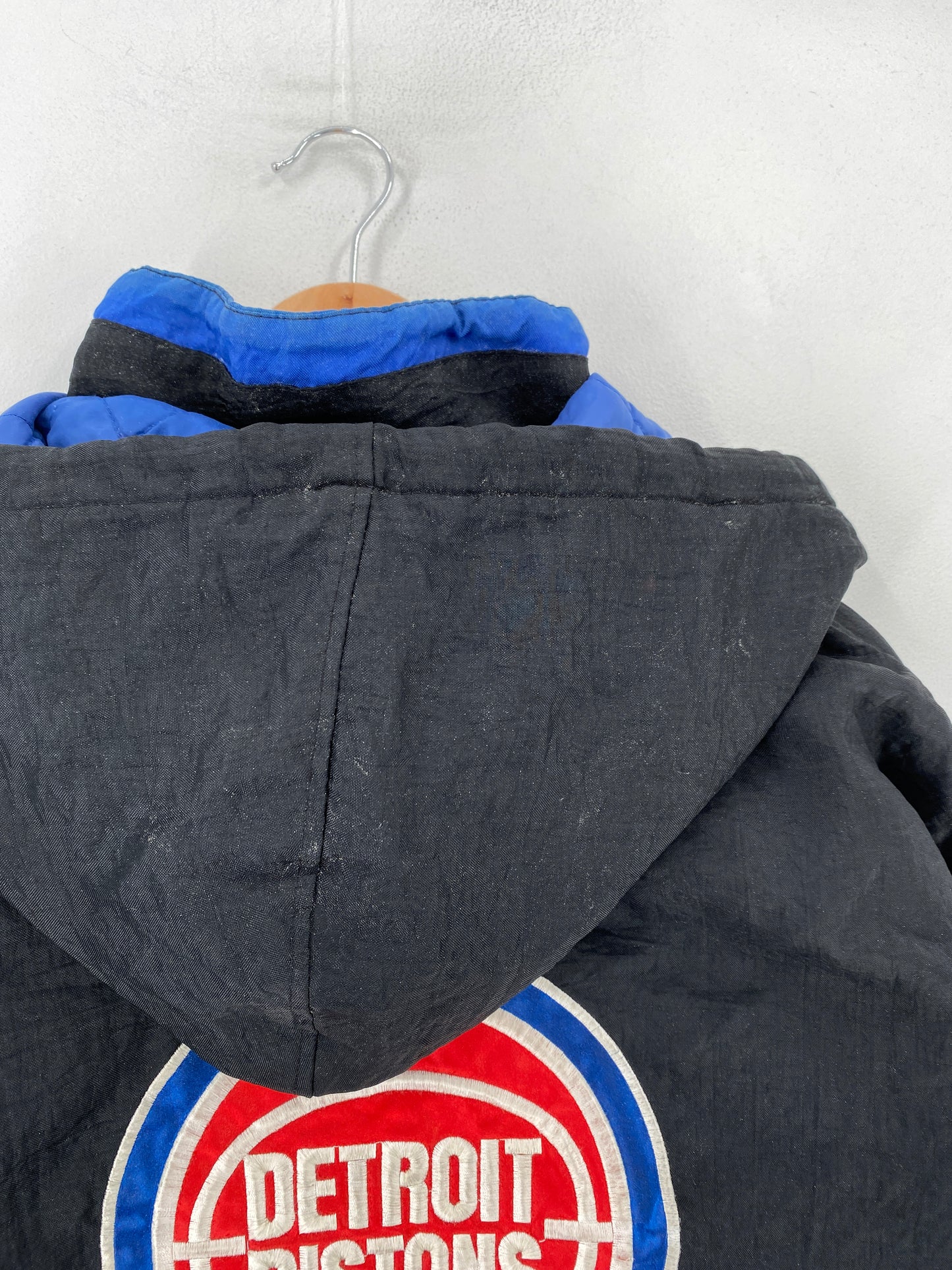 90's STARTER x DETROIT PISTONS Size XL Vintage NBA Padded Nylon Jacket / G5517N