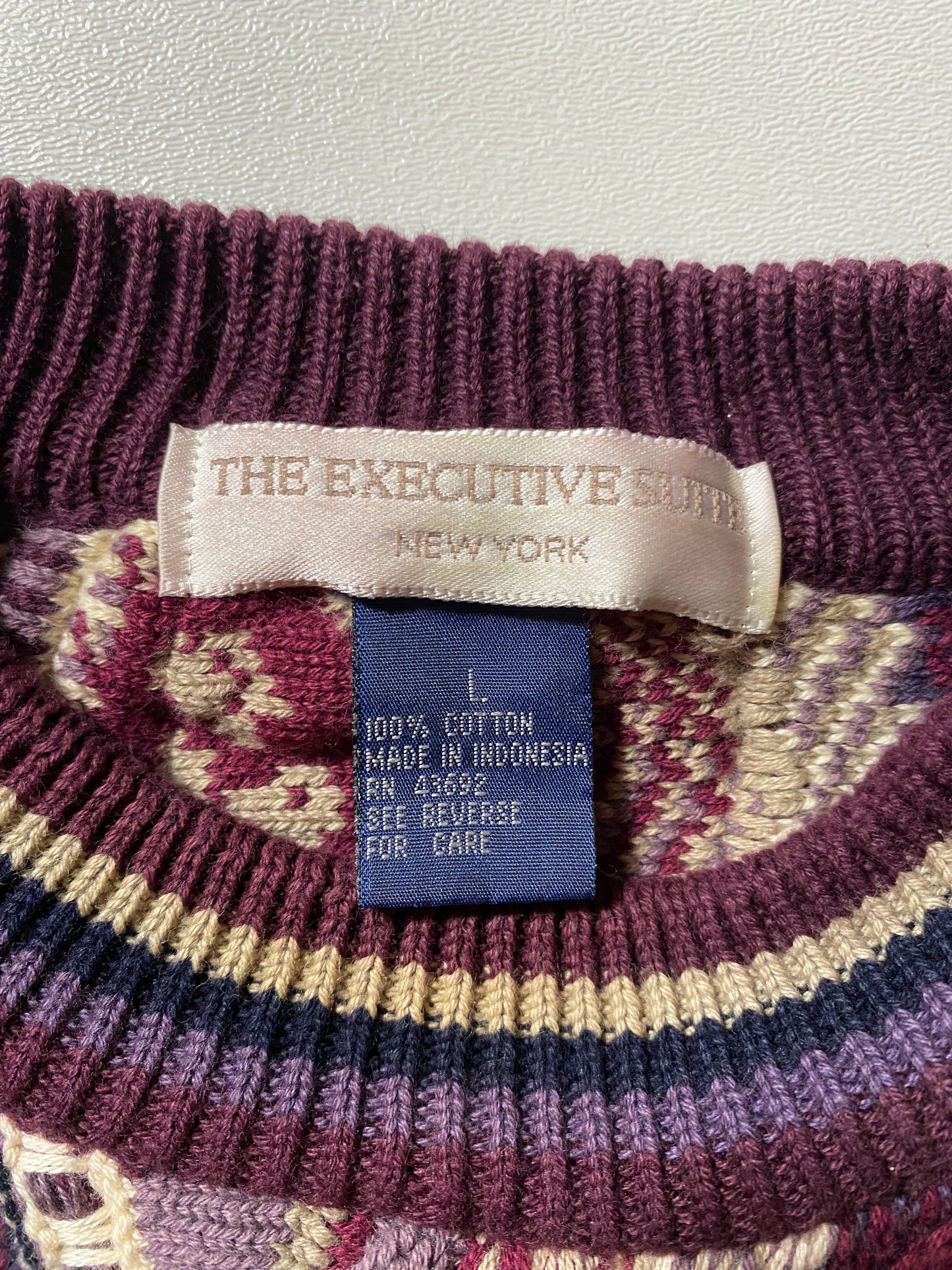 Vintage 3D COOGI-Style Size L Knit Sweater / G6158K