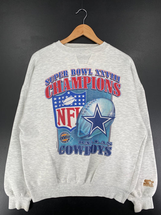1994 STARTER x DALLAS COWBOYS Made in USA Size L Vintage NFL Sweat-Shirt/ F1669S