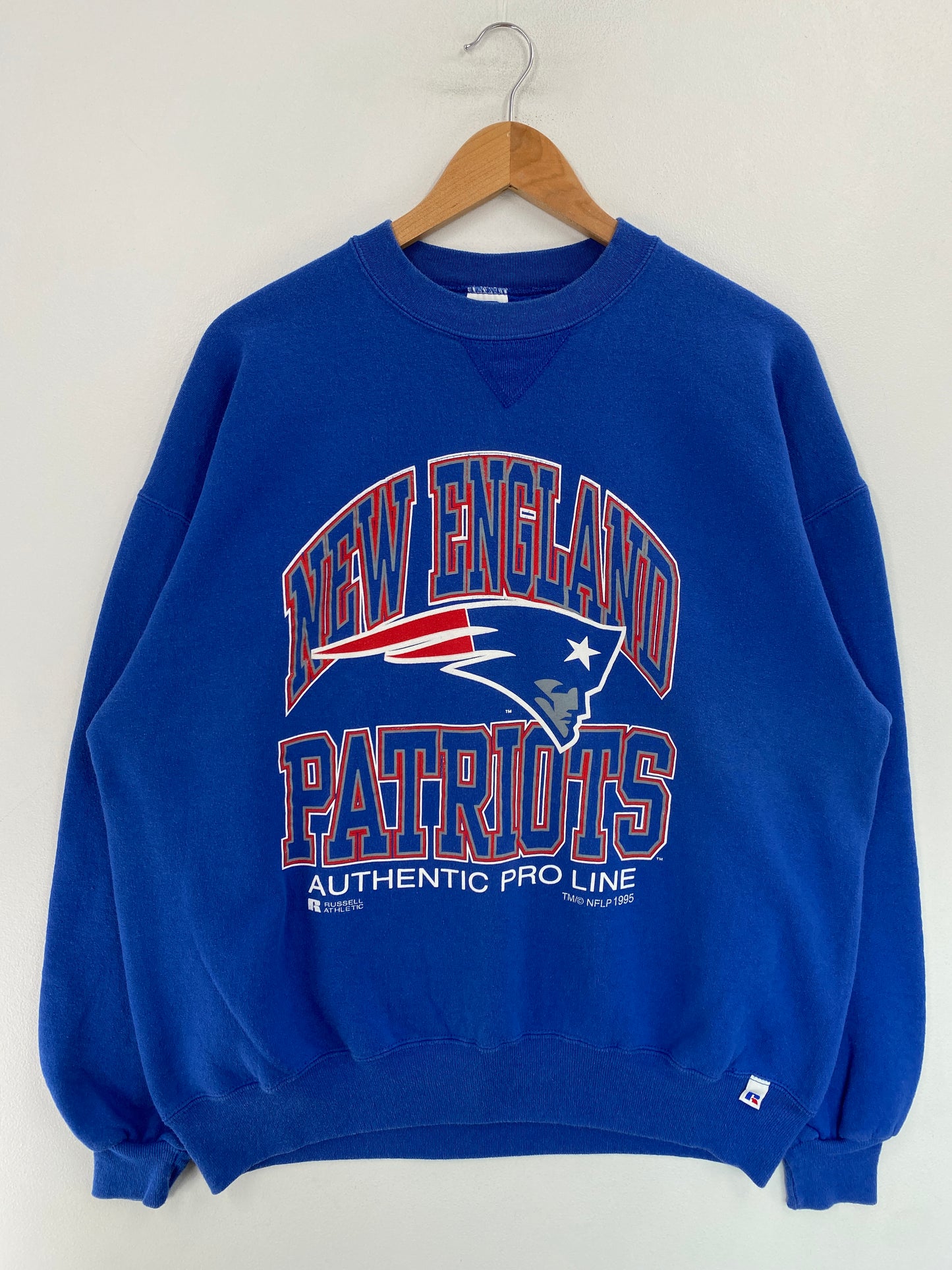 1995 RUSSELL x NEW ENGLAND PATRIOTS Made in USA Size XL NFL Vintage Sweat-shirt / G4785S