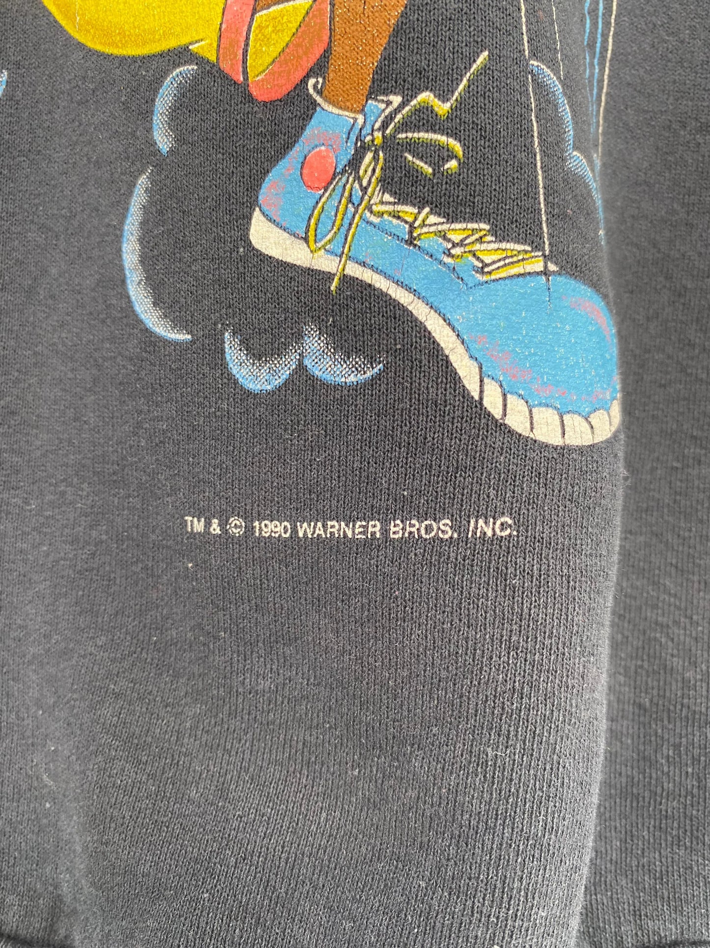 1990 LOONEY TUNES TAZ Made in USA Size L Vintage Sweat-Shirts / F7647S