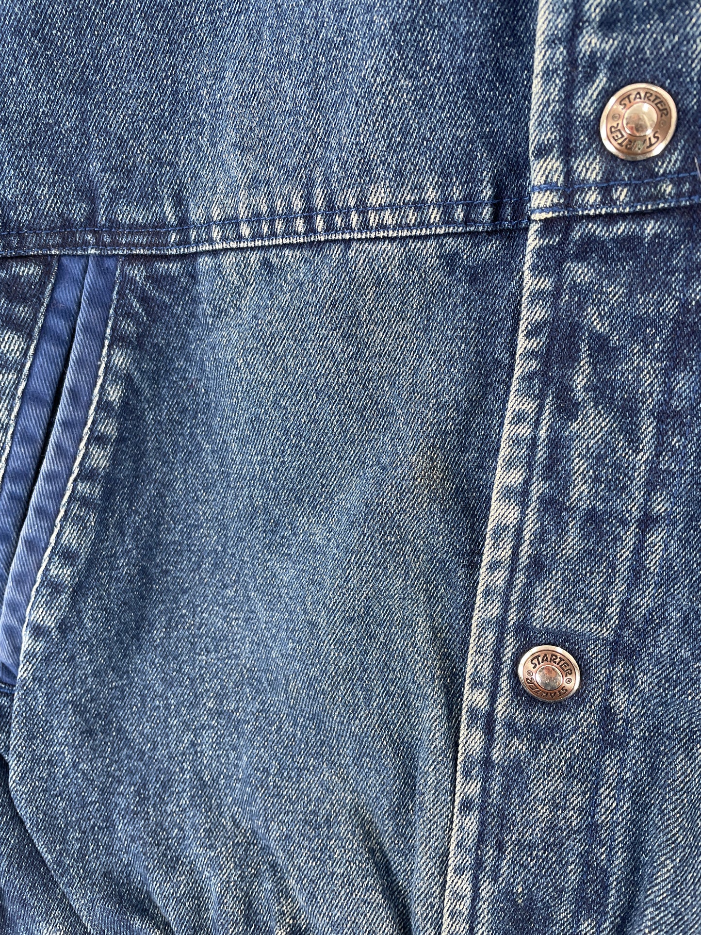 90’s STARTER x DALLAS COWBOYS Size XL Vintage NFL Denim Jacket / F5928J