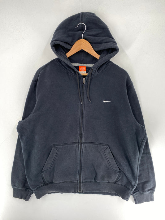 00’ NIKE Size XL Vintage Hoodie Zip-UP Sweat-Shirt / F5197S
