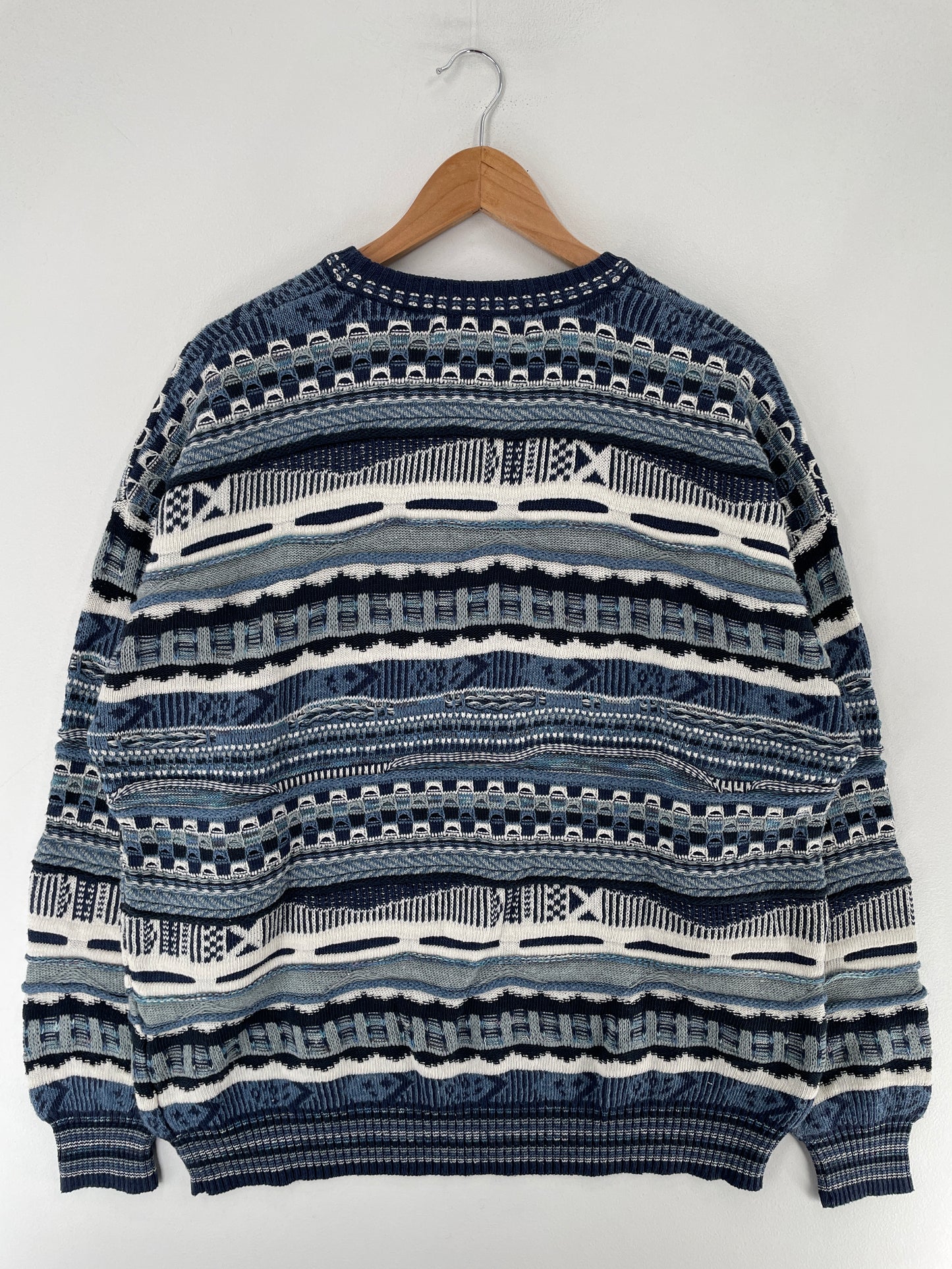 Vintage 3D COOGI-STYLE Size XL Cotton Knit Sweater / F2874K