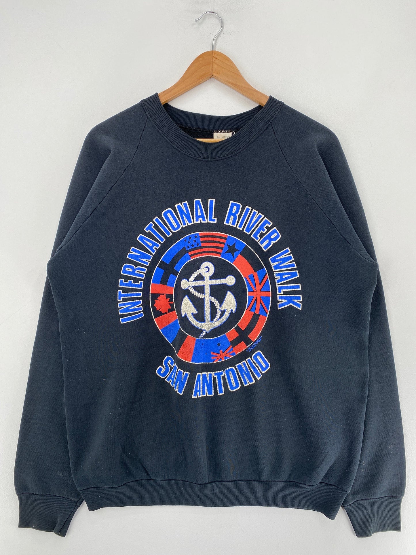 90's INTERNATIONAL RIVER WALK SAN ANTONIO Made in USA Size XL Vintage Sweat-Shirt / G752S