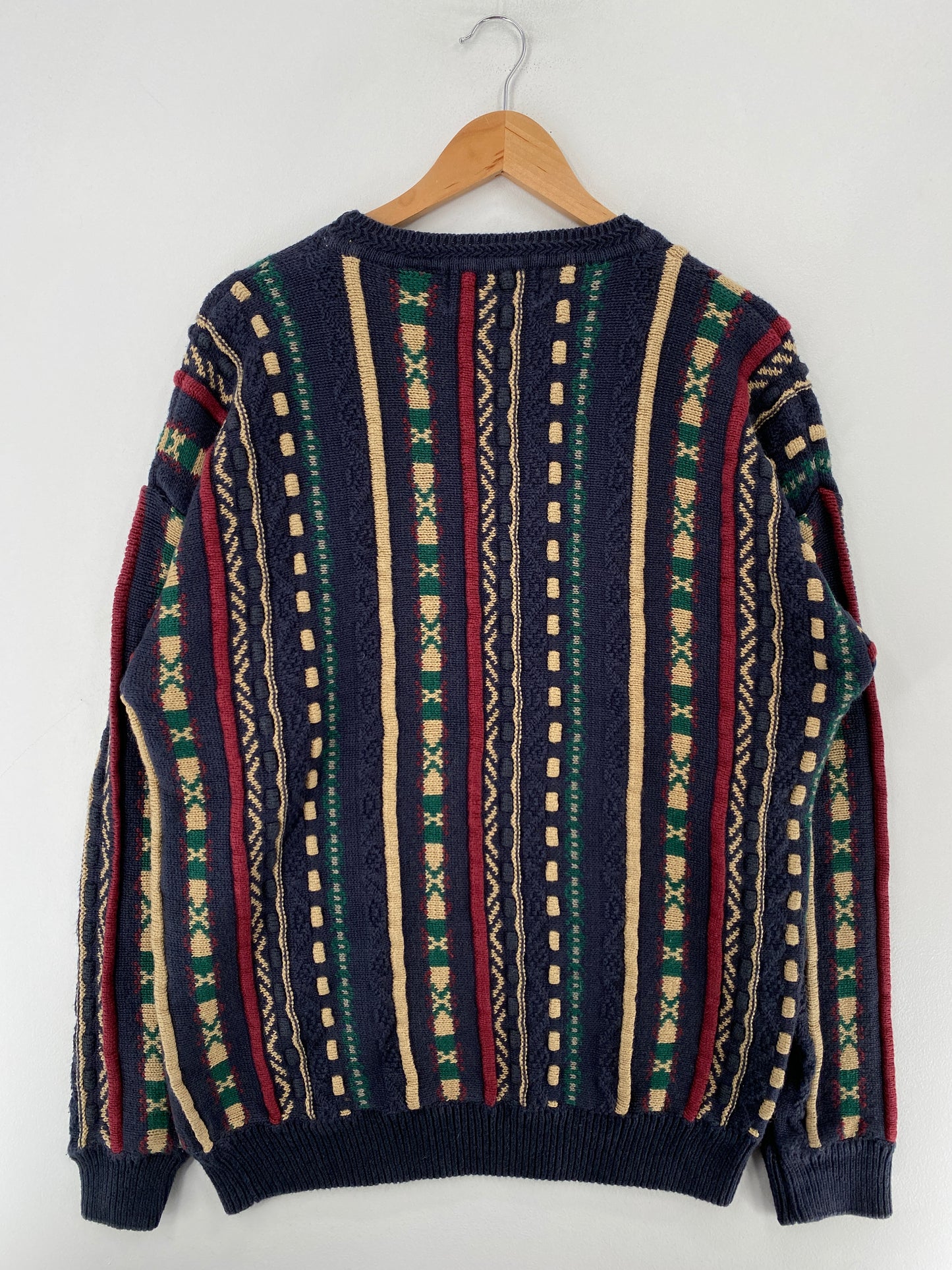 Vintage COOGI-Style Size XL Cotton 3D Knit Sweater / G4623K