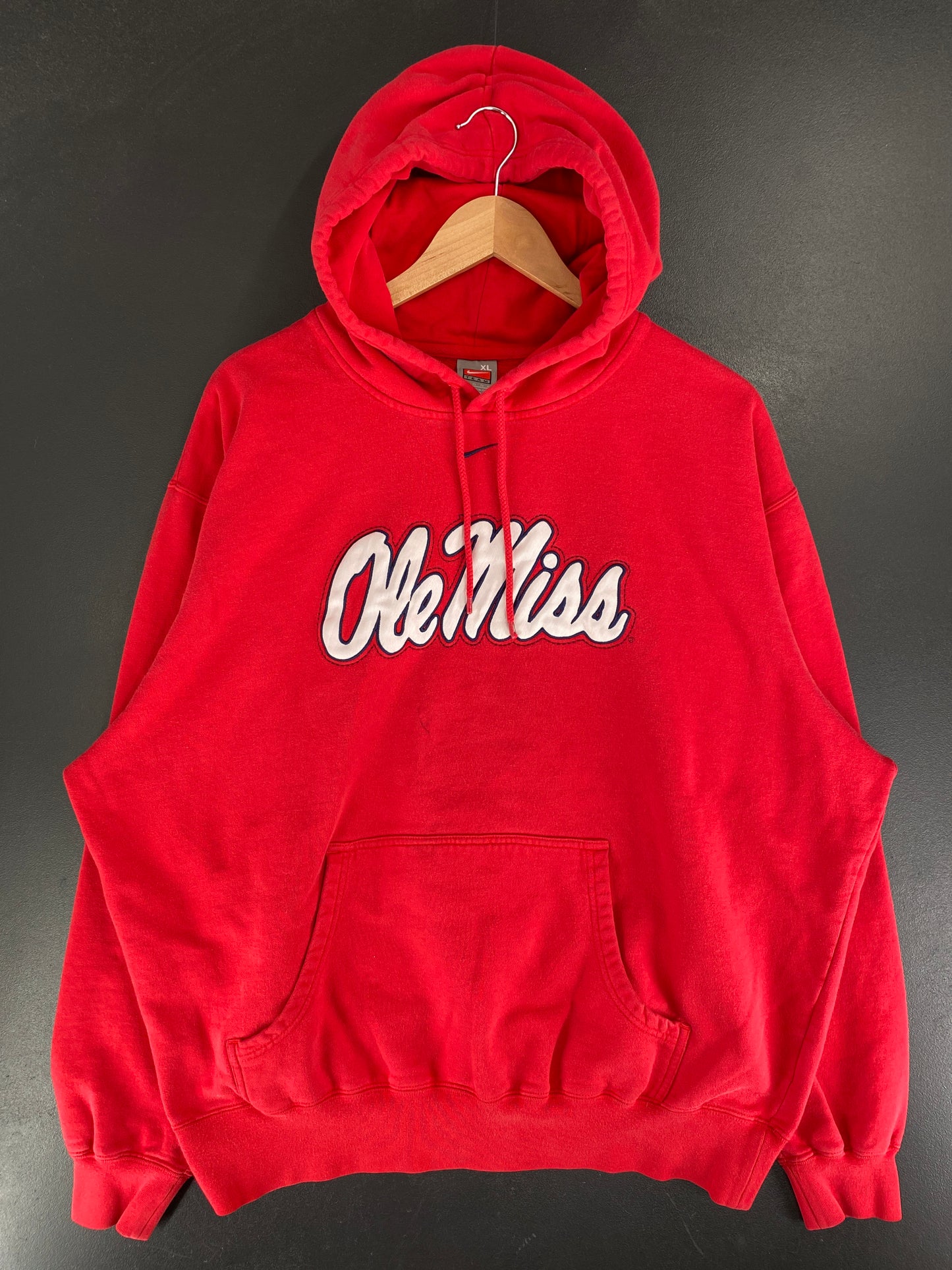 00' NIKE x OLE MISS Size XL Vintage College Hoodie Sweat-Shirt / F6782S