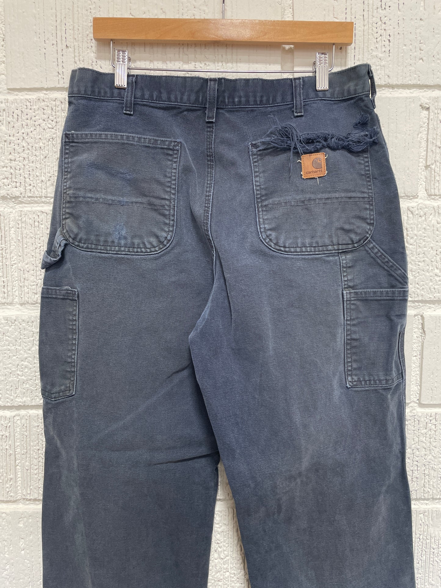 (W33xL30) Vintage CARHARTT Distressed Style Duck Pants / A1161P