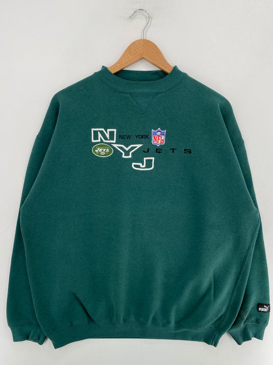 00’ PUMA x NEW YORK JETS Size No tag (Approx. XL) NFL Sweat-Shirt / G1674S