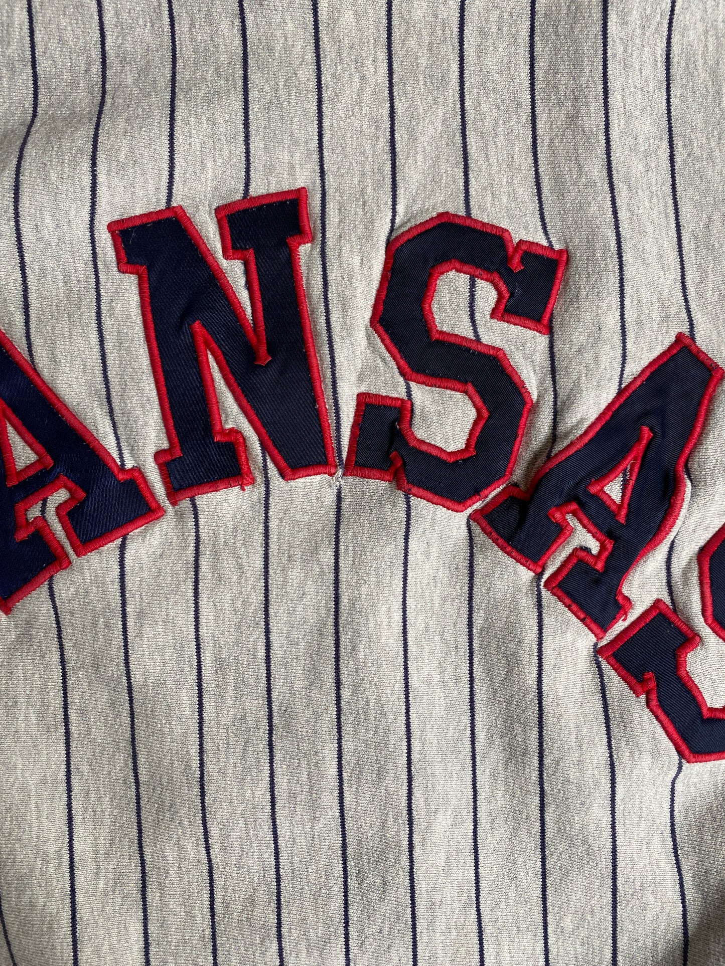 90's KANSAS Made in USA Size L Vintage College Sweat-Shirt / F5541S