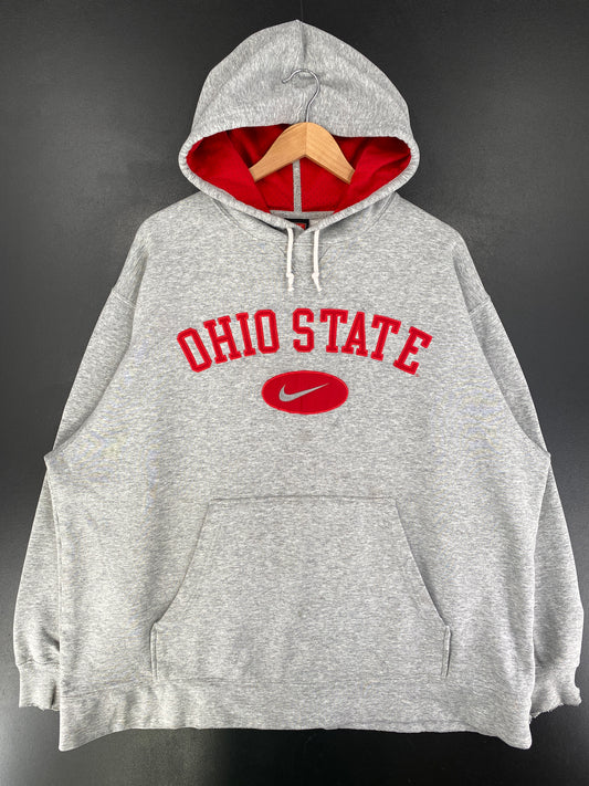 00' NIKE x OHIO STATE Size XL Vintage College Hoodie Sweat Shirt / G622S