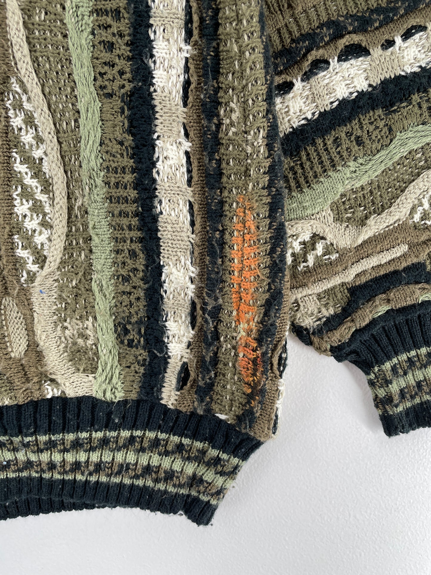 Vintage 3D COOGI-STYLE Made in USA Size L Acrylic Knit Sweater / F2875K