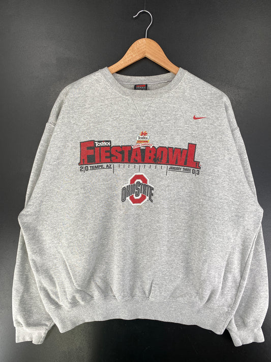 00' NIKE x OHIO STATE FIESTA BOWL Size XL Vintage College Sweat Shirt / G619S