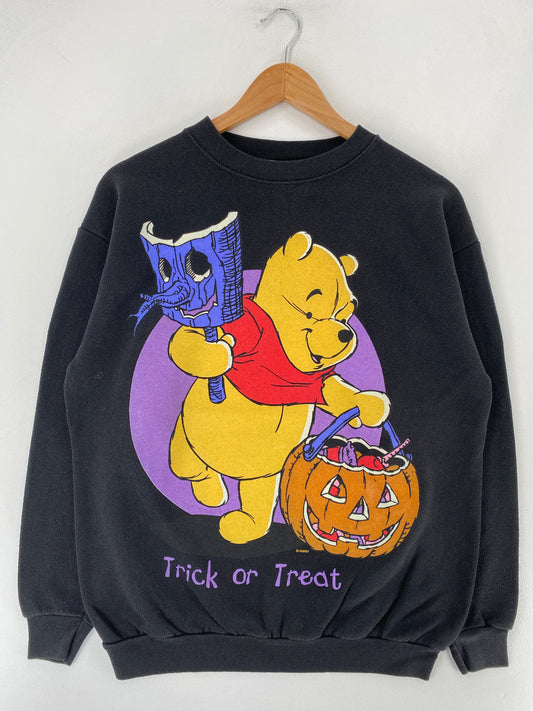 00’ DISNEY POOH HALLOWEEN Made in USA Size M Vintage Sweat-shirt / F3286S