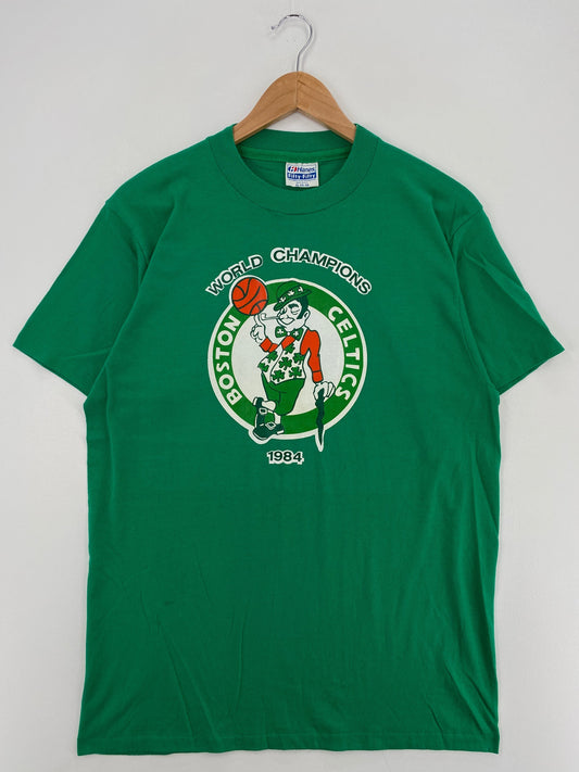 1984 BOSTON CELTICS Made in USA Size XL Vintage NBA T-Shirt / F9732T