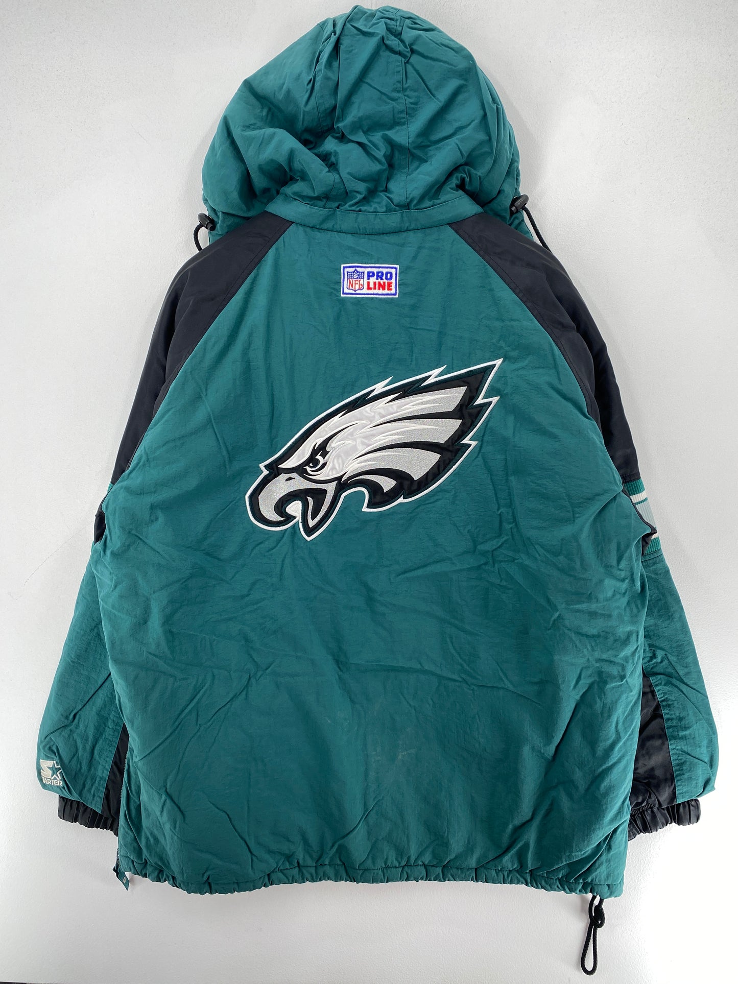 90’s STARTER x PHILADELPHIA EAGLES  Size L NFL Padded Nylon Jacket / F6062N