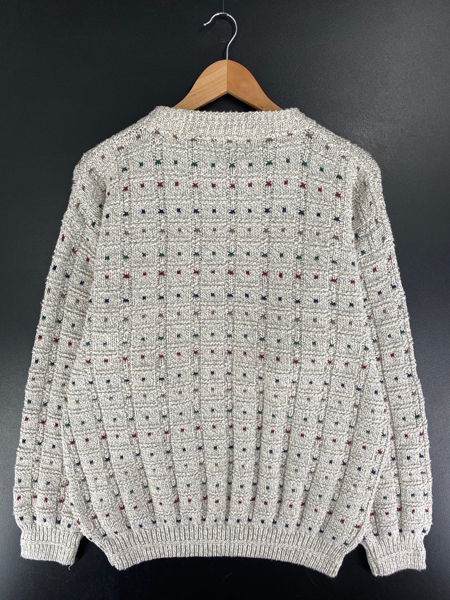 .Vintage PECONIC BAY TRADERS Made in USA Size M Cotton Knit Sweater / F8219K