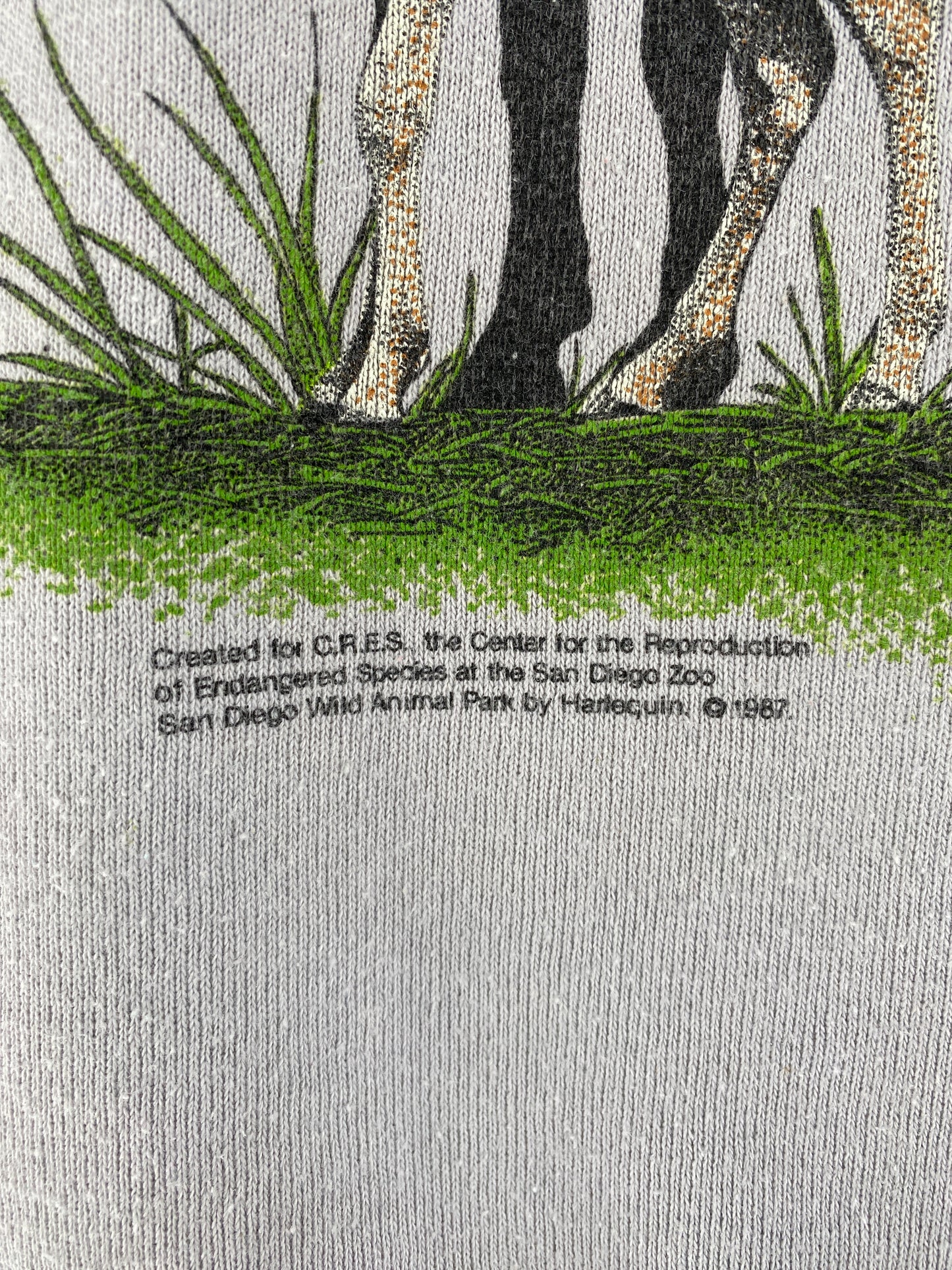 1987 SAN ANTONIO ZOO Made in USA Size L Vintage Animal Sweat-shirt / G5855S