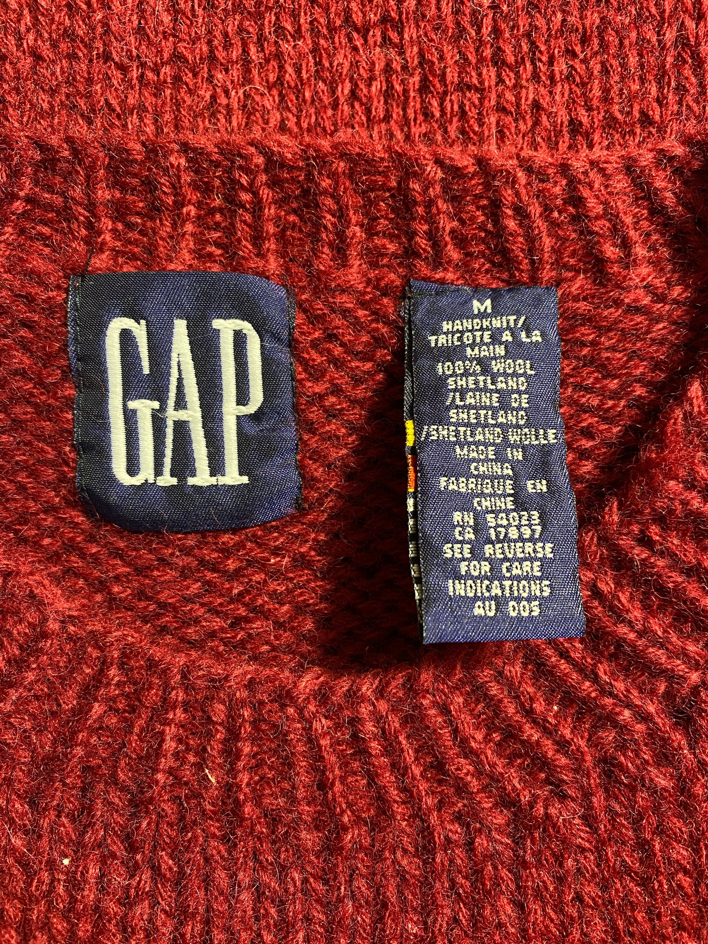 90’s GAP 'Dogs' Size M Wool Animal Knitwear / G4945K