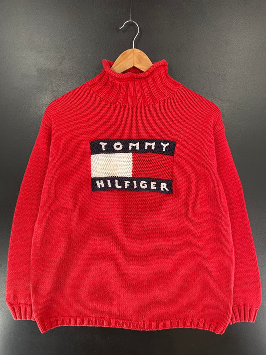90’s TOMMY Size M Cotton Knit Sweater / G4729K