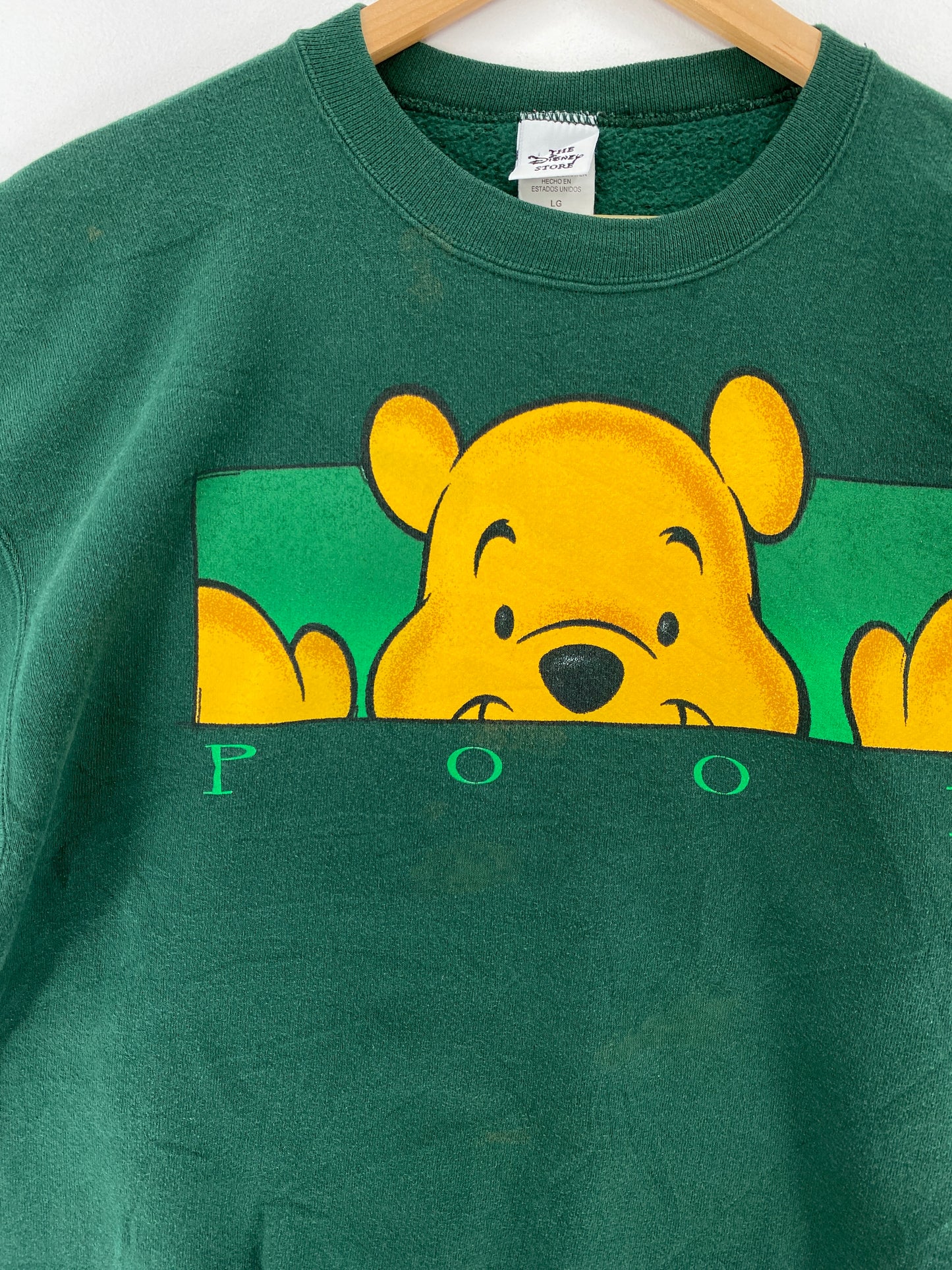 90's DISNEY POOH Made in USA Size L Vintage Sweat-shirt / F954S