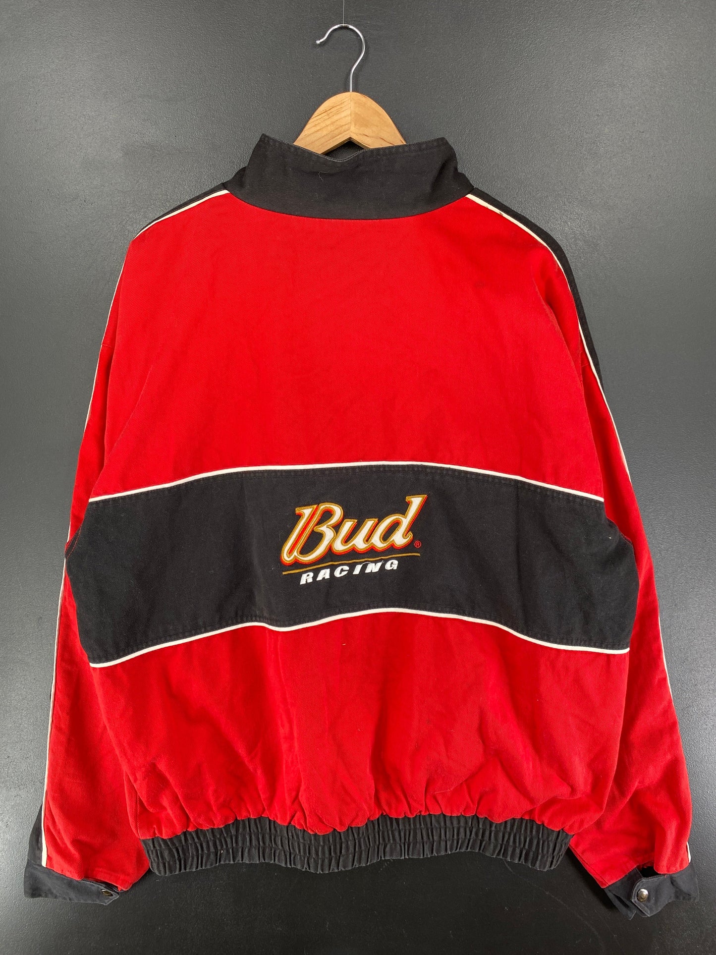 .Vintage NASCAR BUDWEISER X DALE JR Size XXL Racing Jacket / F7031J